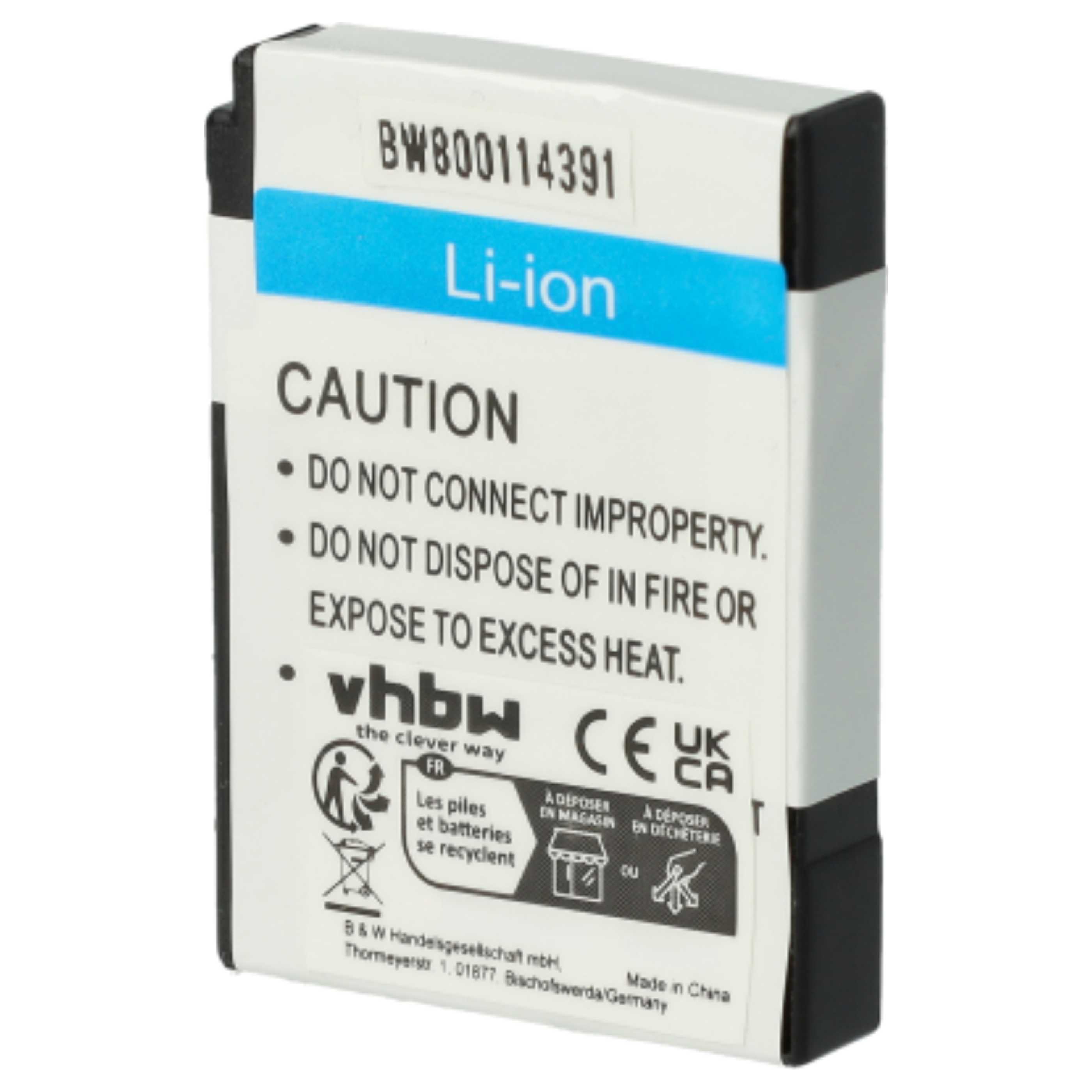 2x Battery replaces Kodak Klic-7002 - 460mAh, 3.6V, Li-Ion