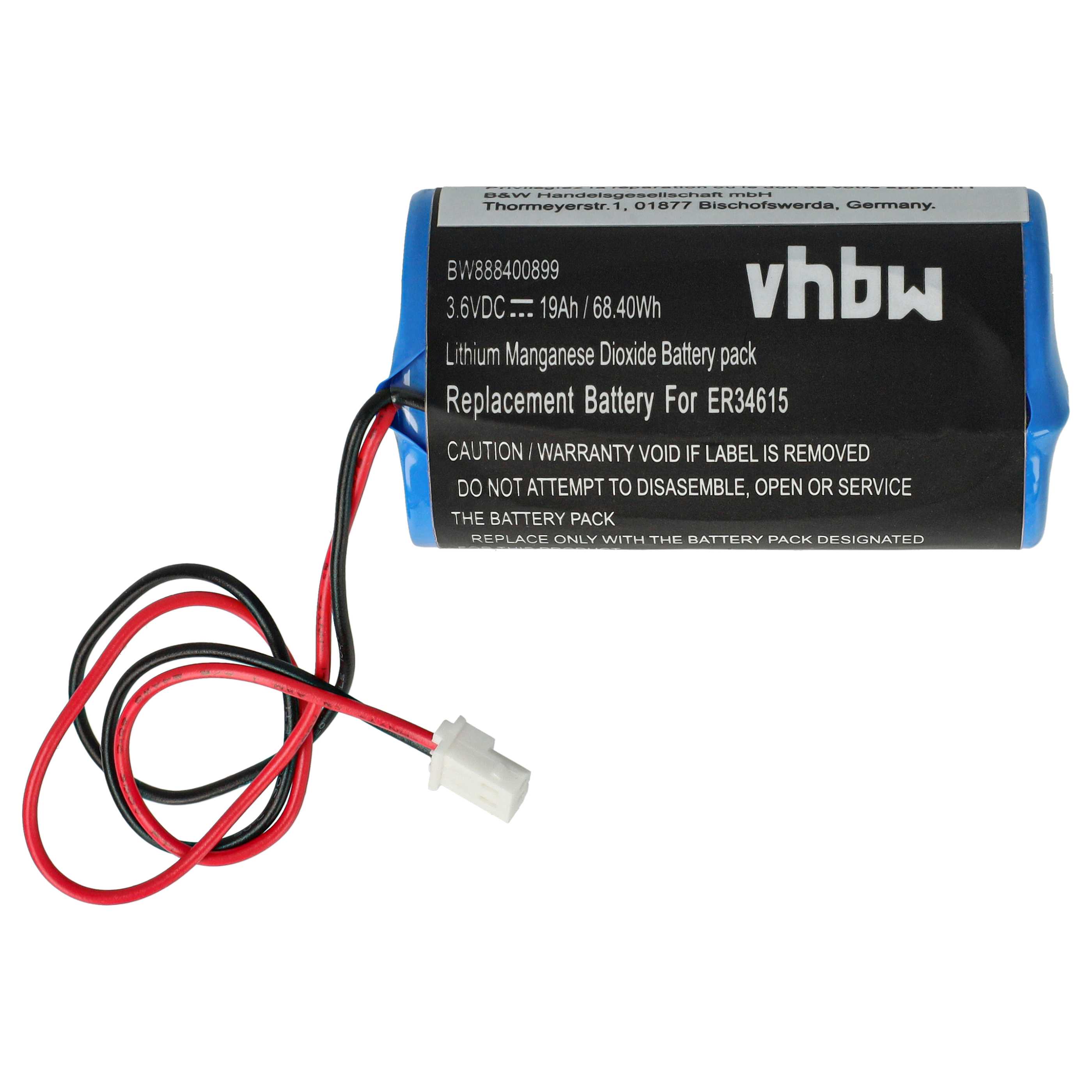 2x Bateria do alarmu zamiennik Eve ER34615-GL101 - 19000 mAh 3,6 V Li-Ion