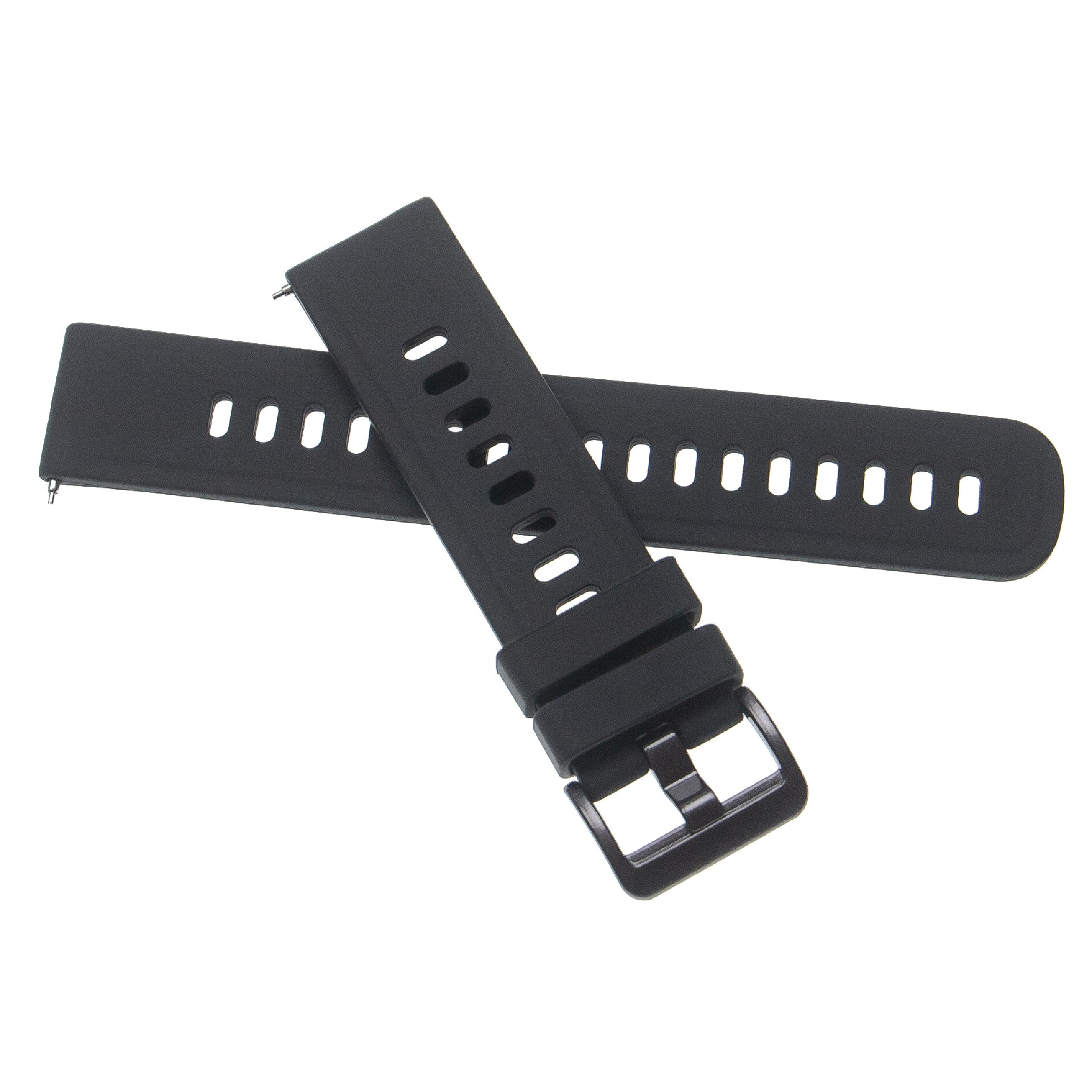 cinturino per Amazfit / Asus / Vivowatch Smartwatch - 12 + 8,5 cm lunghezza, 20mm ampiezza, silicone, nero