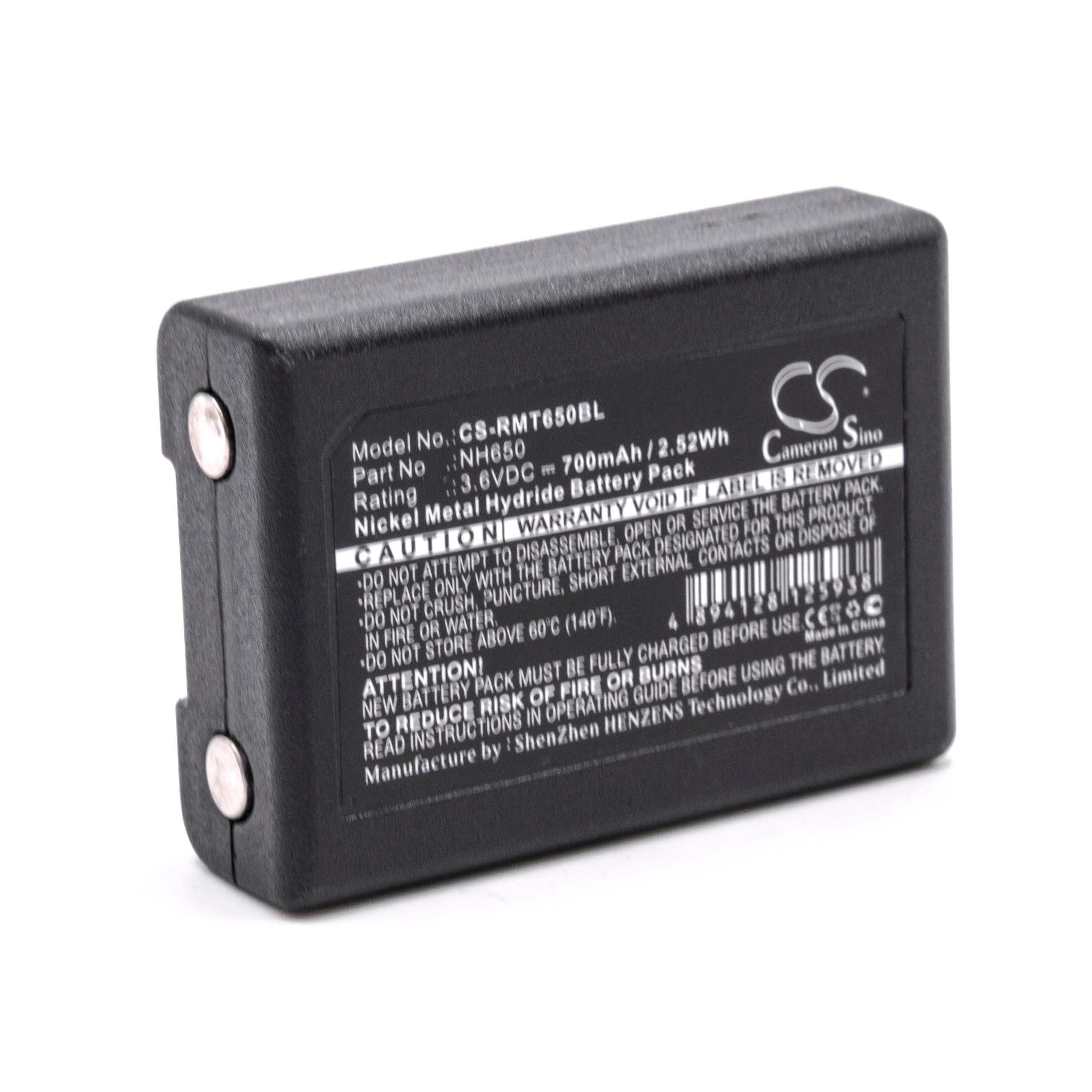 Batterie remplace Ravioli NH650 pour télécommande - 700mAh 3,6V NiMH