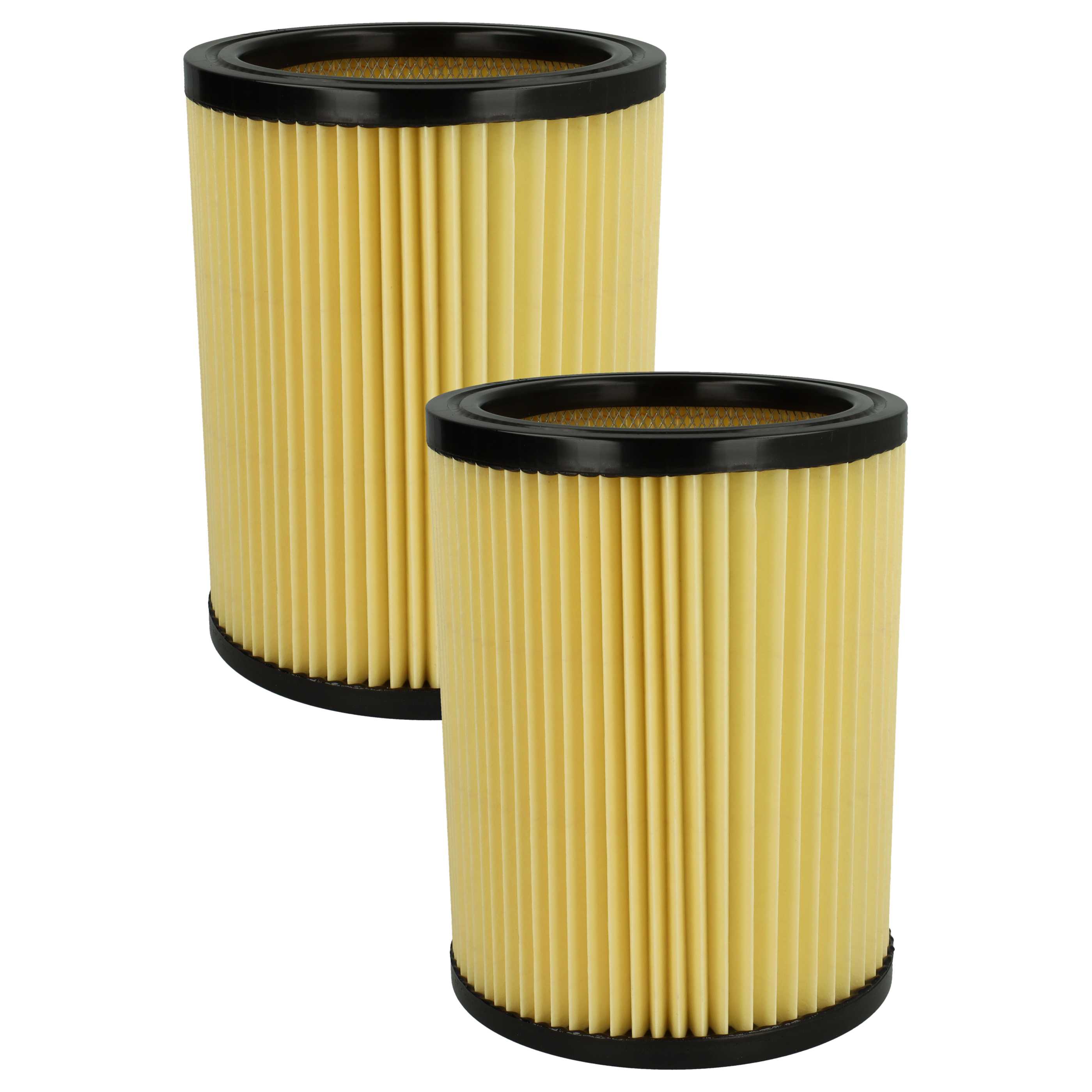 2x Filtro reemplaza Hikoki Hitachi 710060 para aspiradora Hikoki Hitachi filtro plisado, negro / amarillo