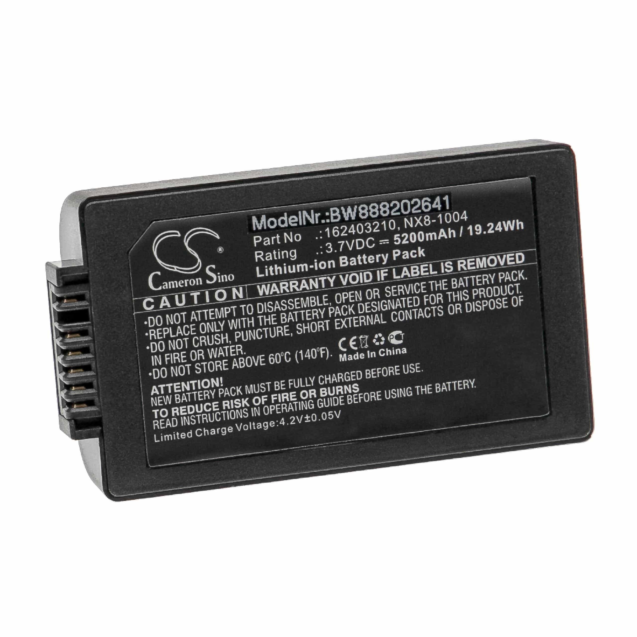 Batería reemplaza Handheld BAT-G2-003, 162403210 para PC de mano, handheld Handheld - 5200 mAh 3,7 V Li-Ion