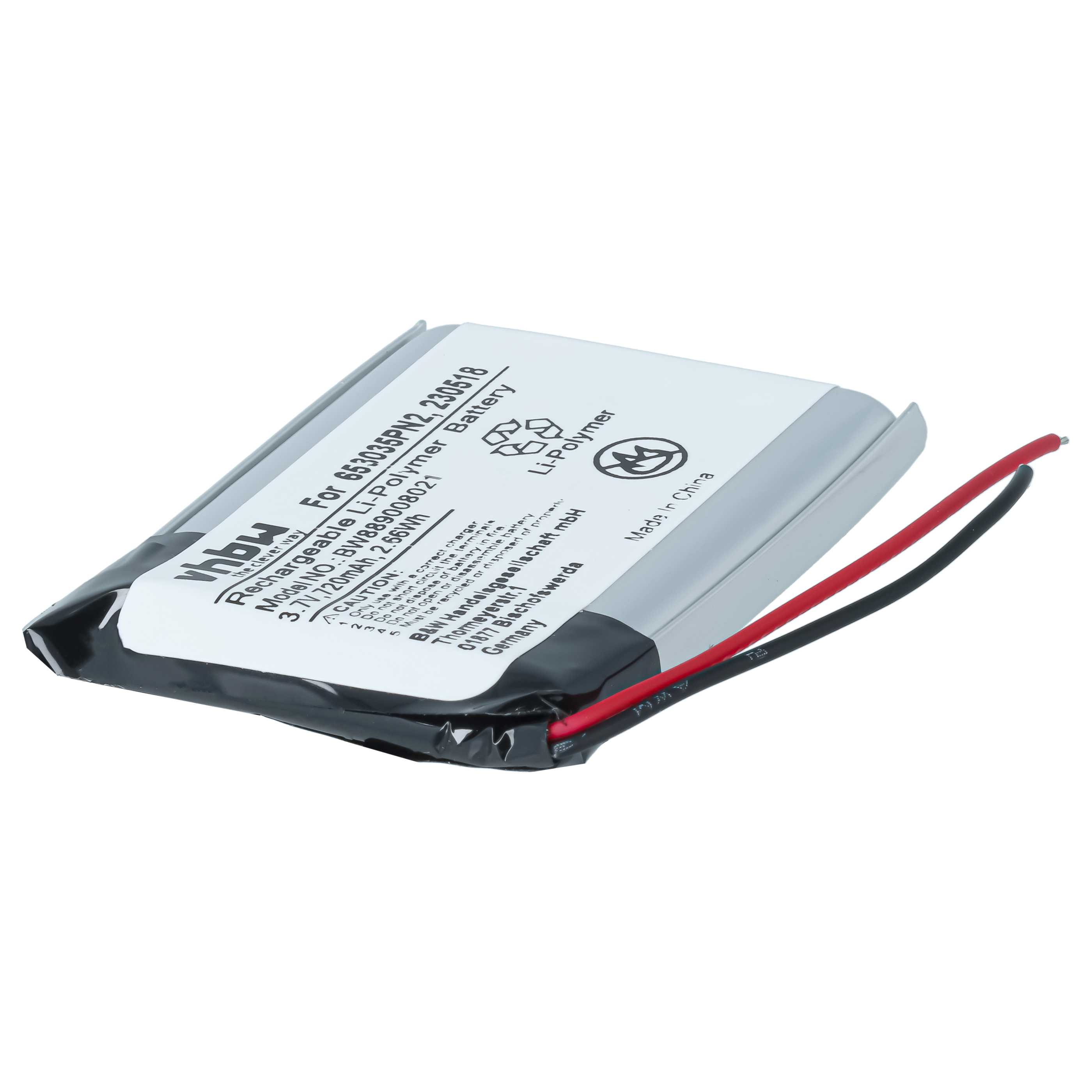Akku für Anker SoundCore Q10, Q20, Q30, Q35 für Headset - 720mAh 3,7V Li-Polymer