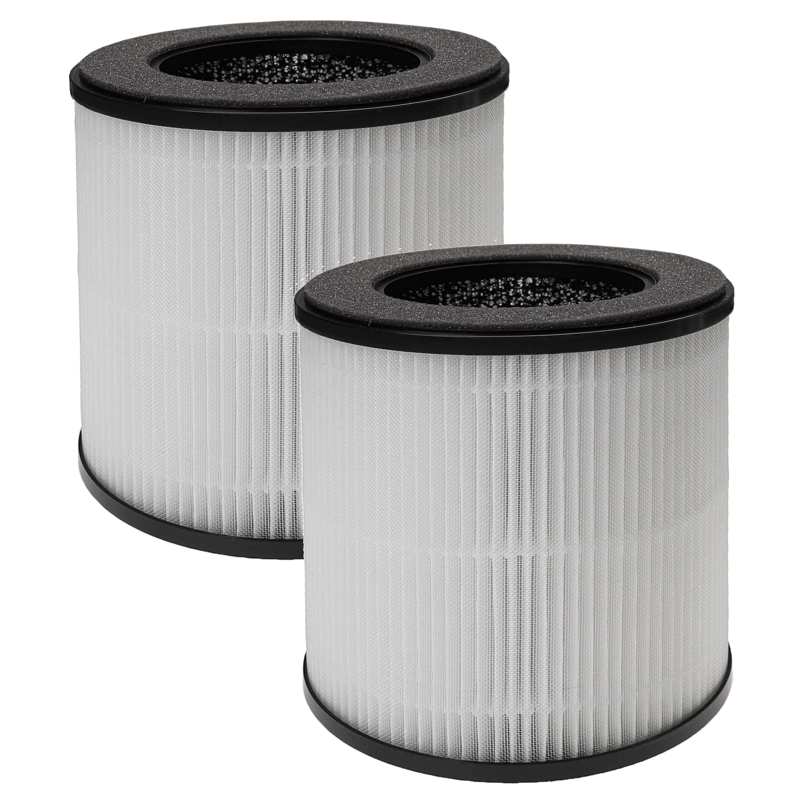2x Filter for Acekool Air Purifier etc. - Pre Filter + HEPA + Activated Carbon