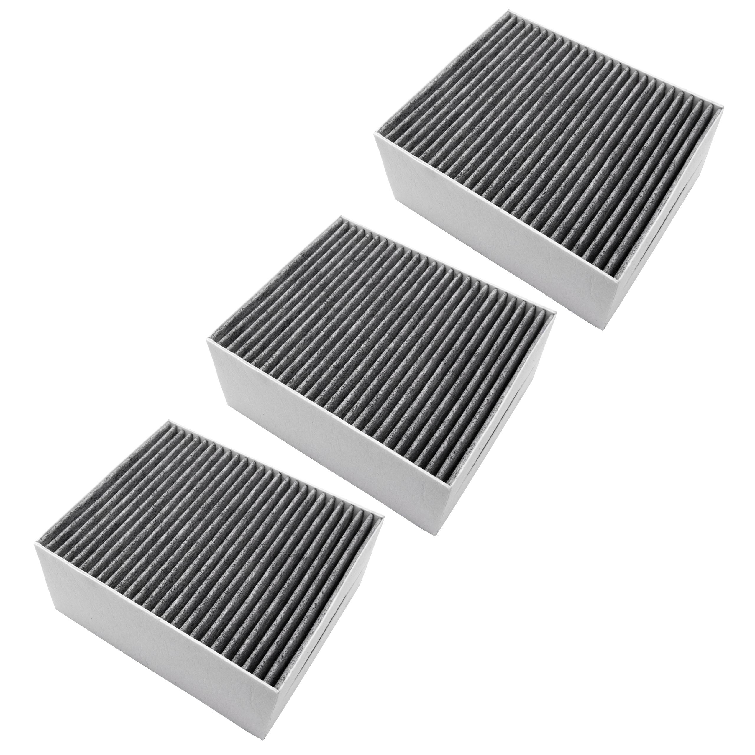 3x Activated Carbon Filter as Replacement for Bosch 00678460 for Siemens Hob etc. - 22.7 x 18.9 x 10 cm