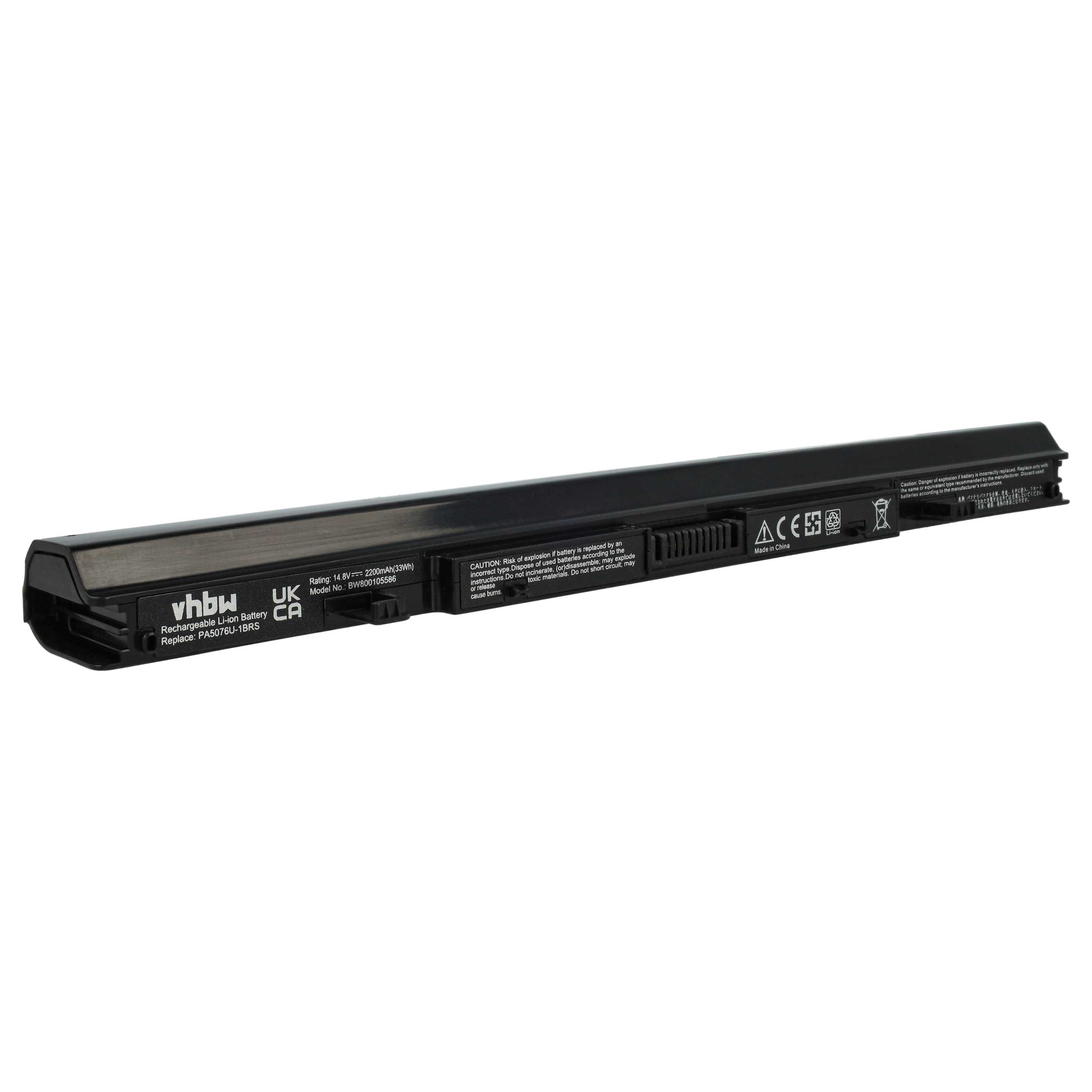 Akumulator do laptopa zamiennik Toshiba PA5076U-1BRS, PA5076R-1BRS - 2200 mAh 14,8 V Li-Ion, czarny