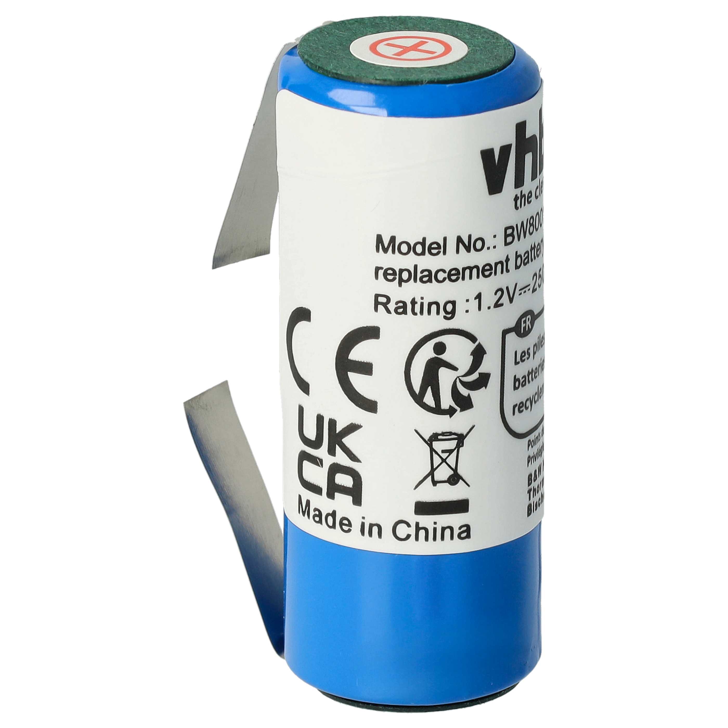 Elektrische Zahnbürste-Akku als Ersatz für Braun 3738, 3731 - 2500mAh 1,2V NiMH