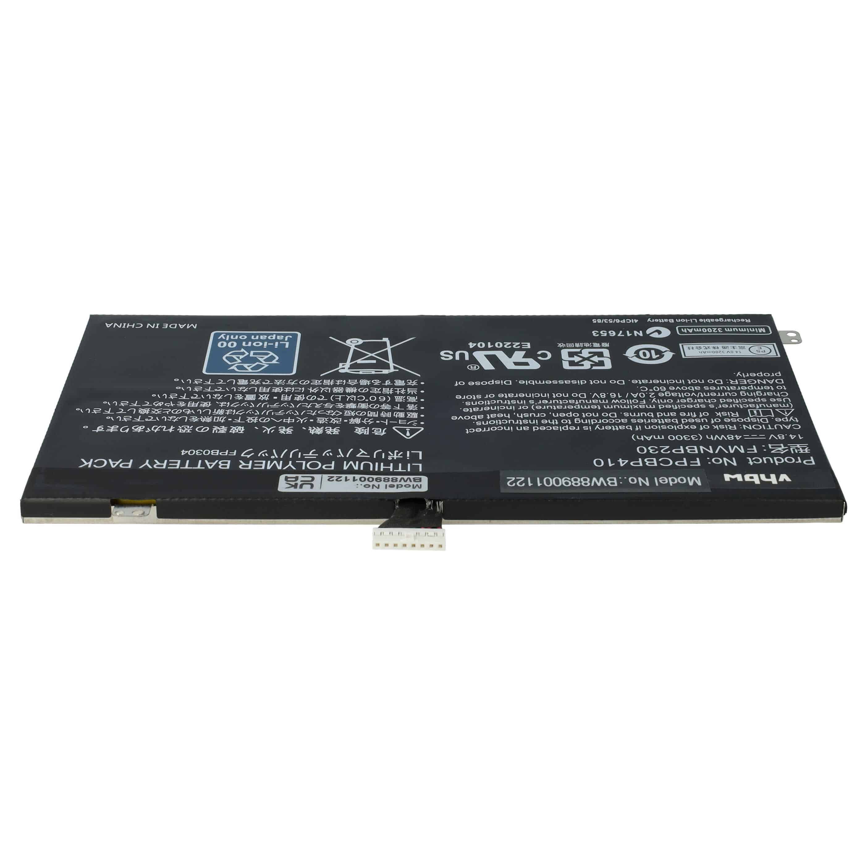 Notebook-Akku als Ersatz für Fujitsu FPCBP410, FMVNBP230, FPB0304 - 3300mAh 14,8V Li-Polymer