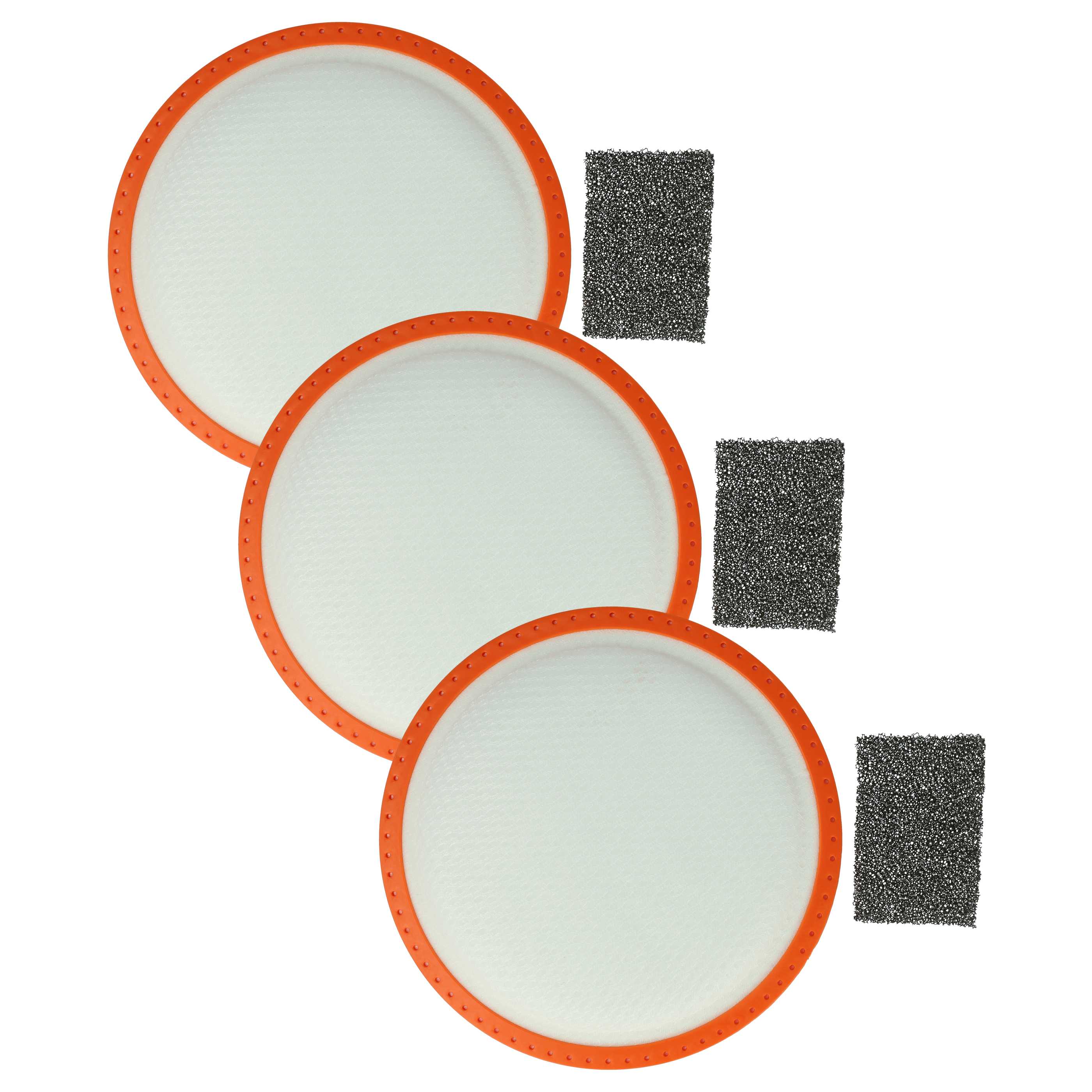 3x Filter Set replaces Dirt Devil 2288002 for Dirt Devil Vacuum Cleaner - Vacuum Cleaner Filter Set