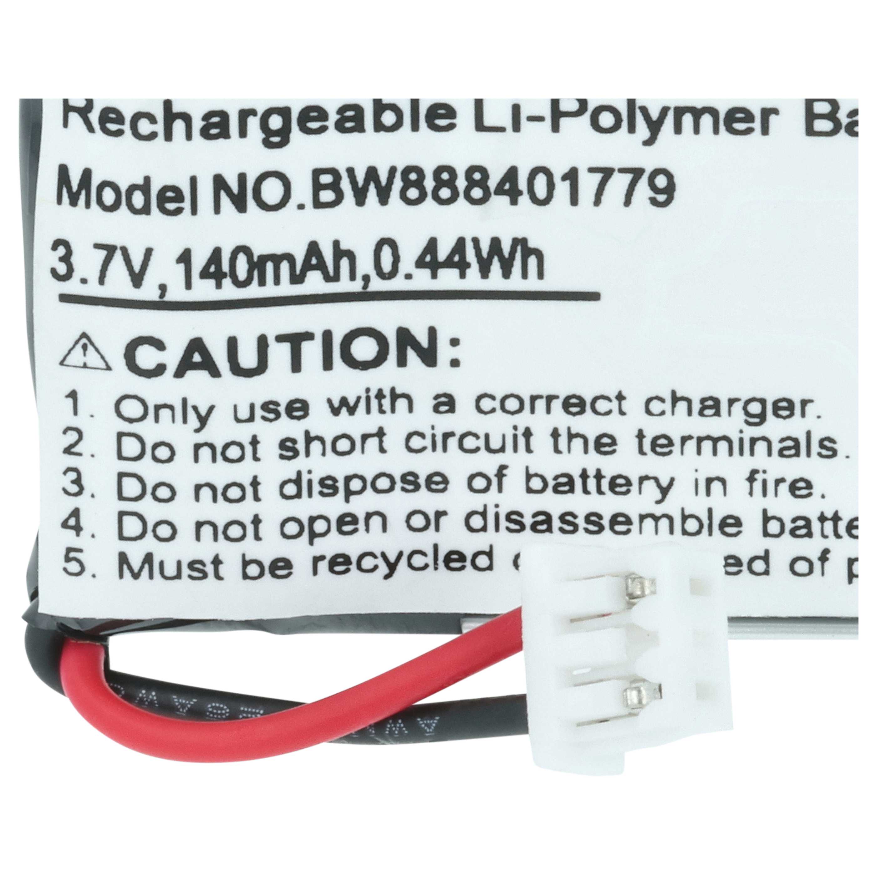 Remote Control Battery replaces Viper GEB402025 - 120 mAh 3.7 V Li-polymer