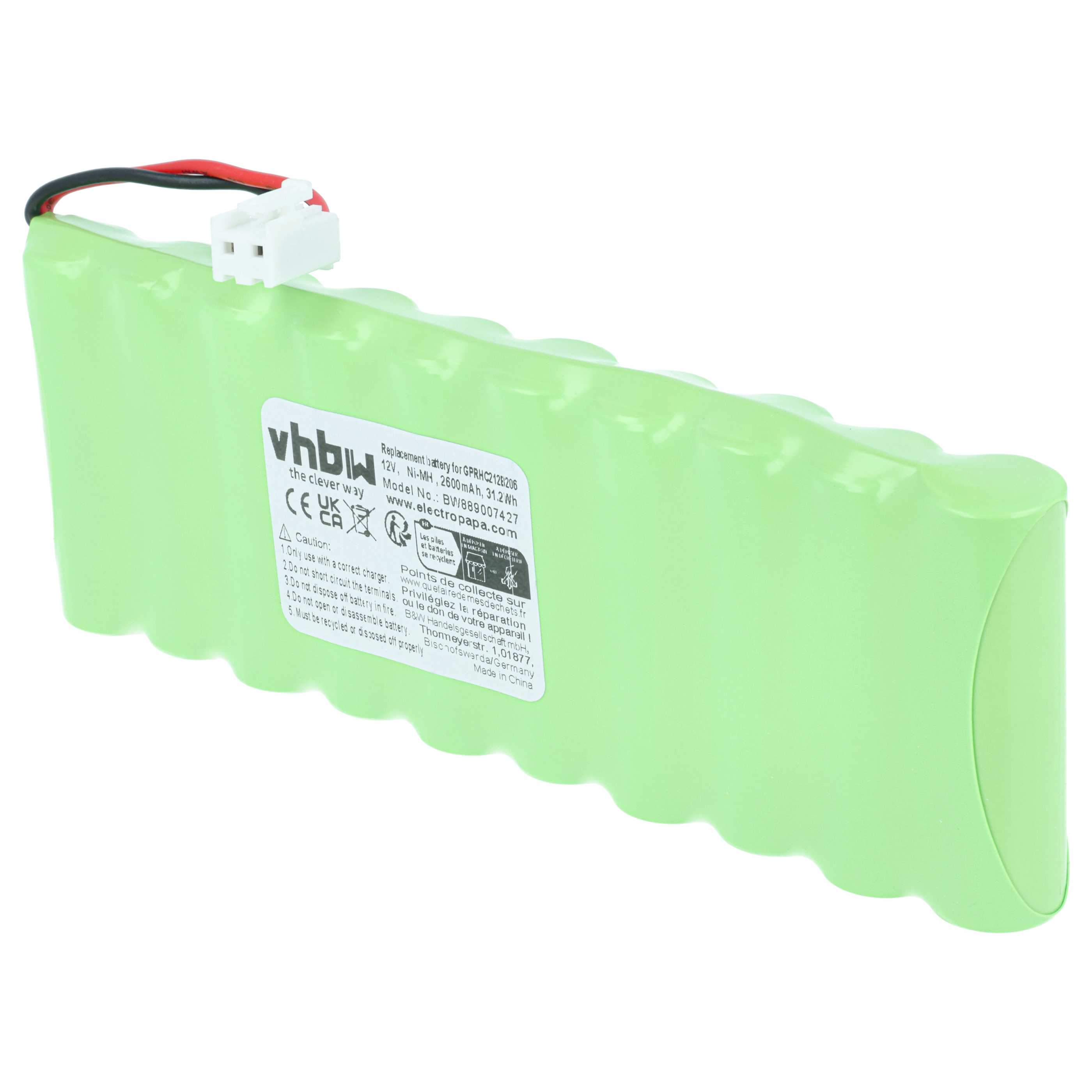 Batteria per tenda avvolgibile sostituisce Ansmann 2412-3011 - 2600mAh 12V NiMH
