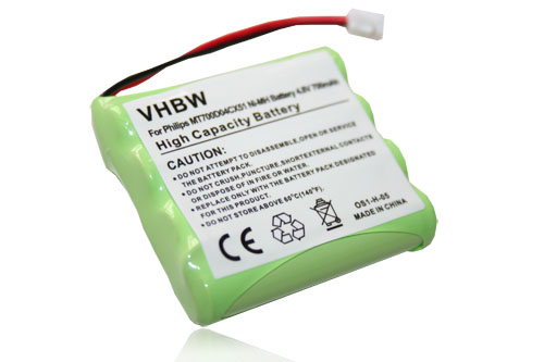 Batterie remplace Philips MT700D04CX51 pour moniteur bébé - 700mAh 4,8V NiMH