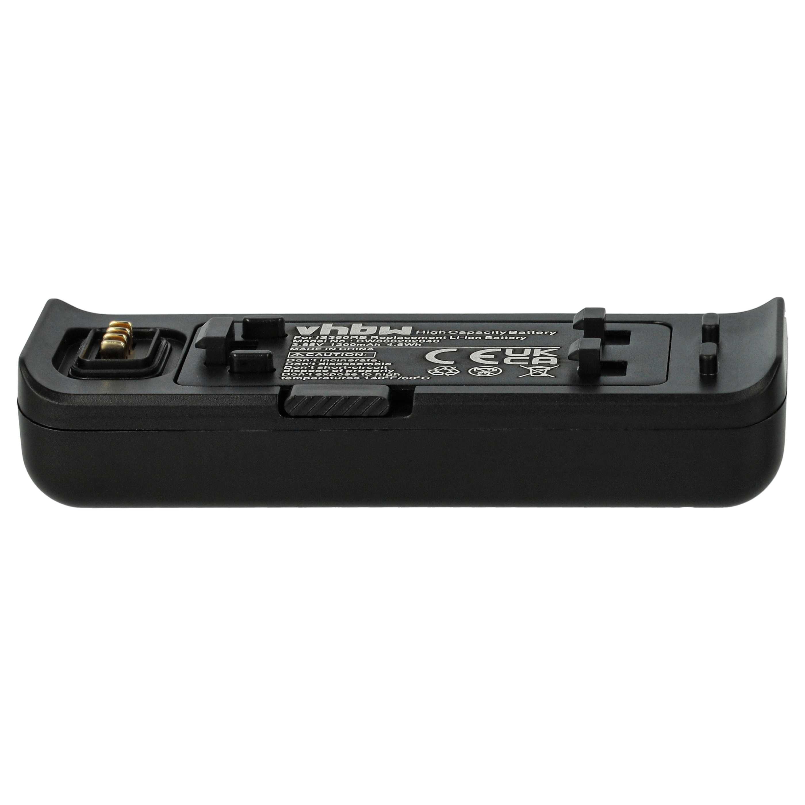 2x Battery replaces Insta360 IS360RB - 1200mAh, 3.85V, Li-Ion