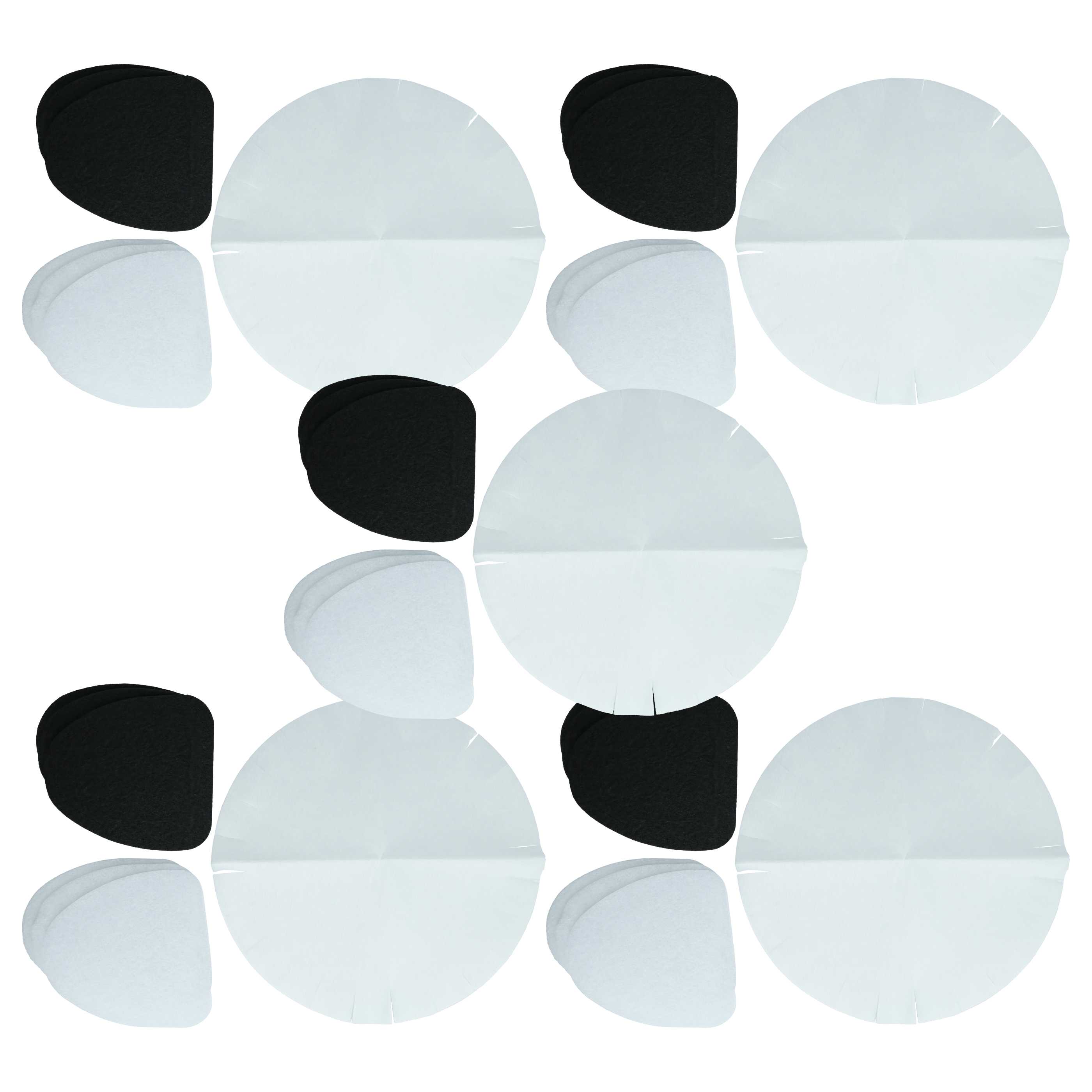 15x paper filter, 15x activated carbon filter, 15x grease filter replaces DeLonghi 5525112800 Fryer