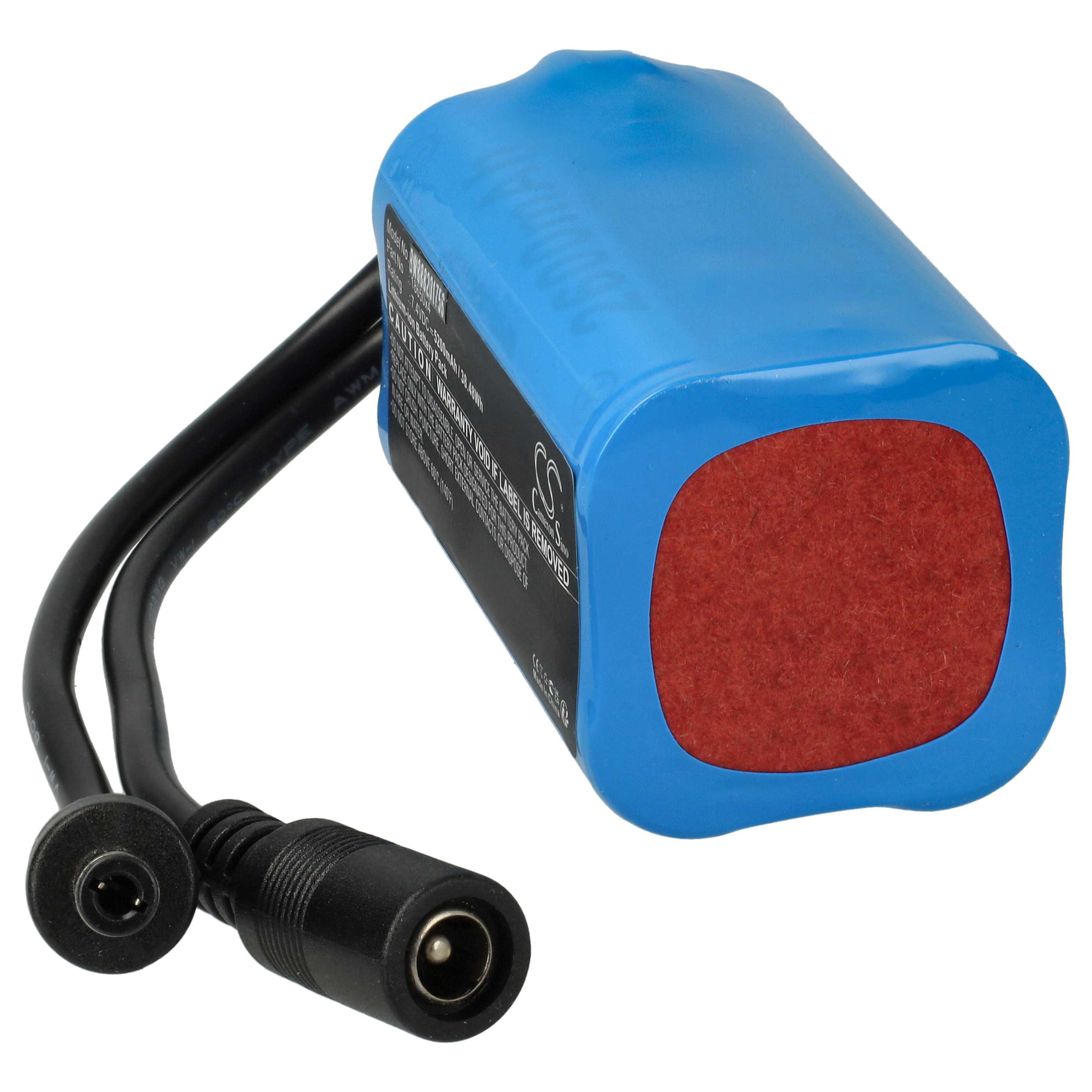 Batterie lampe à vélo, phare - 5200mAh 7,4V Li-ion