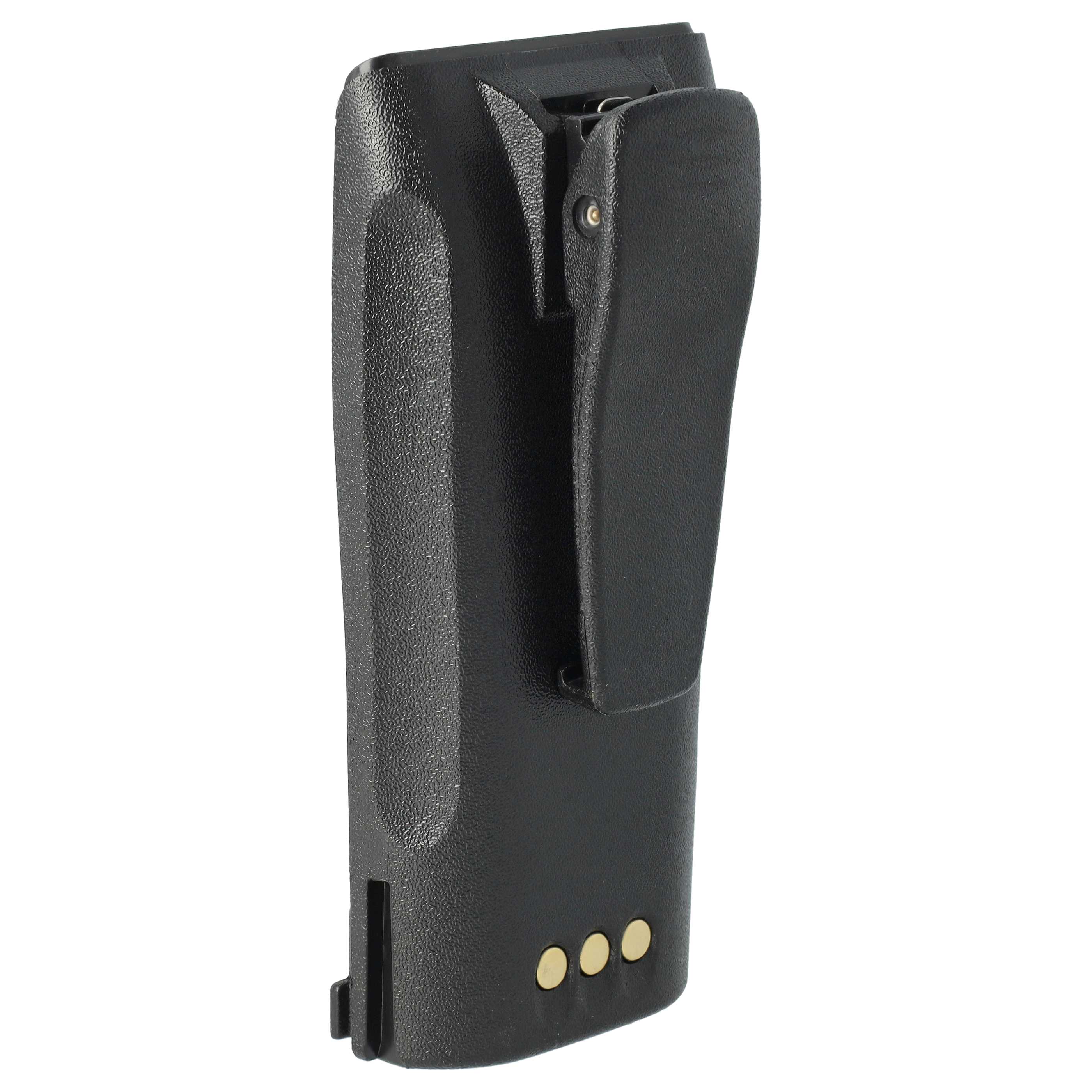 Radio 10x Battery replaces Motorola MNN4254AR, NNTN4496, NNTN4496AR - 2500 mAh 7.2 V NiMH + Belt Clip