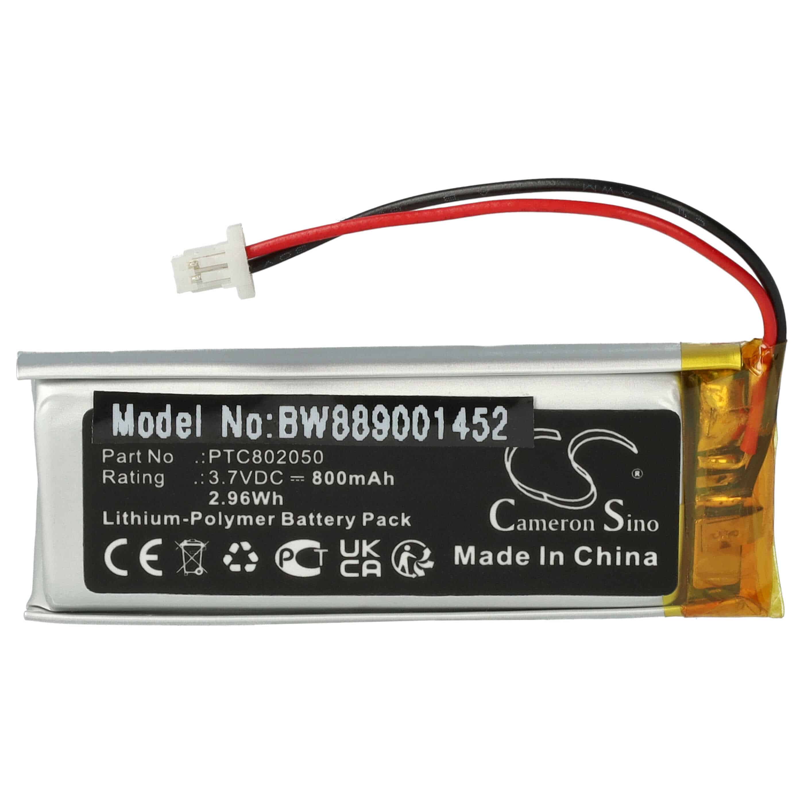 Batteria per auricolari cuffie wireless sostituisce Sena PTC802050 Sena - 800mAh 3,7V Li-Poly