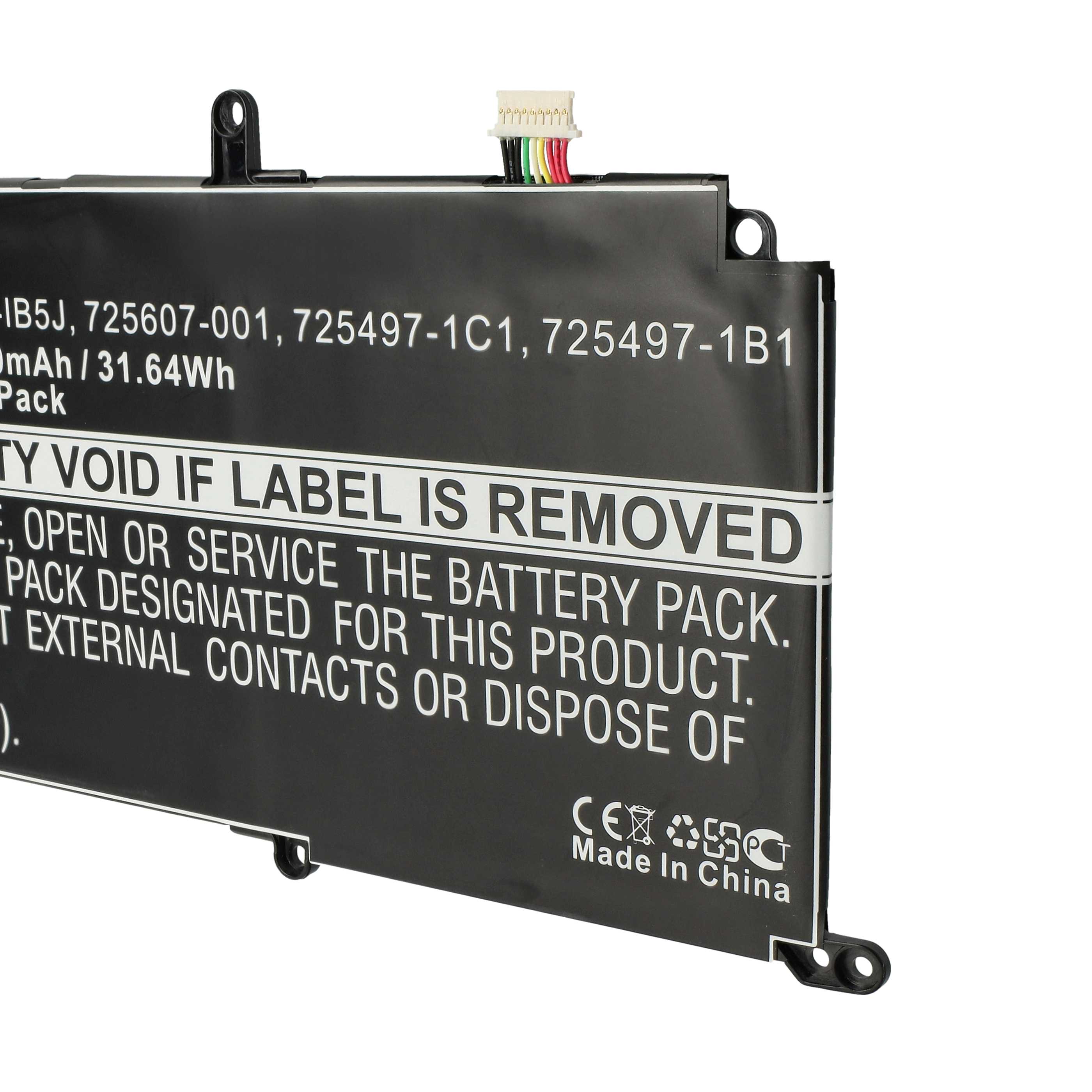 Akumulator do laptopa zamiennik HP 725607-001, 725497-1B1, 725497-1C1 - 2850 mAh 11,1 V LiPo, czarny