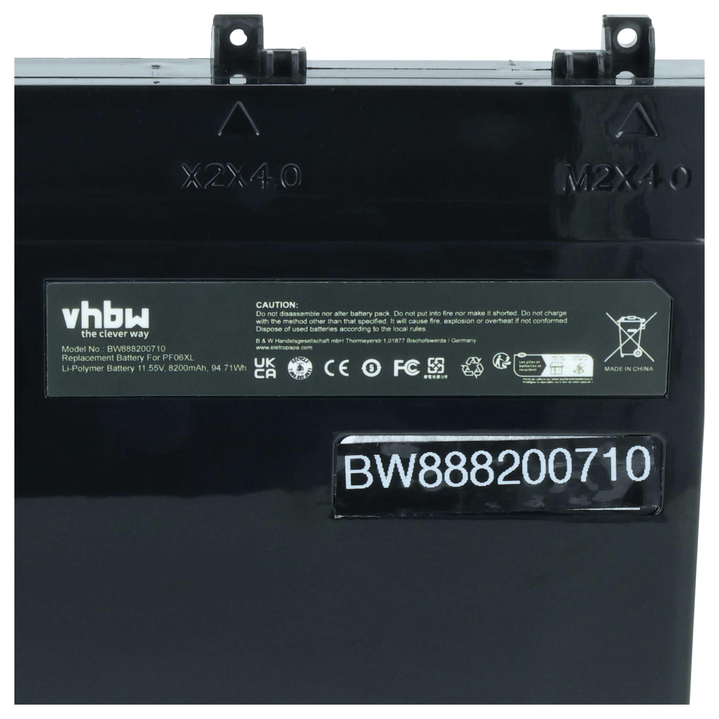 Akumulator do laptopa zamiennik HP 852801-2C1, 853294-855, 853294-850 - 8200 mAh 11,55 V Li-Ion, czarny