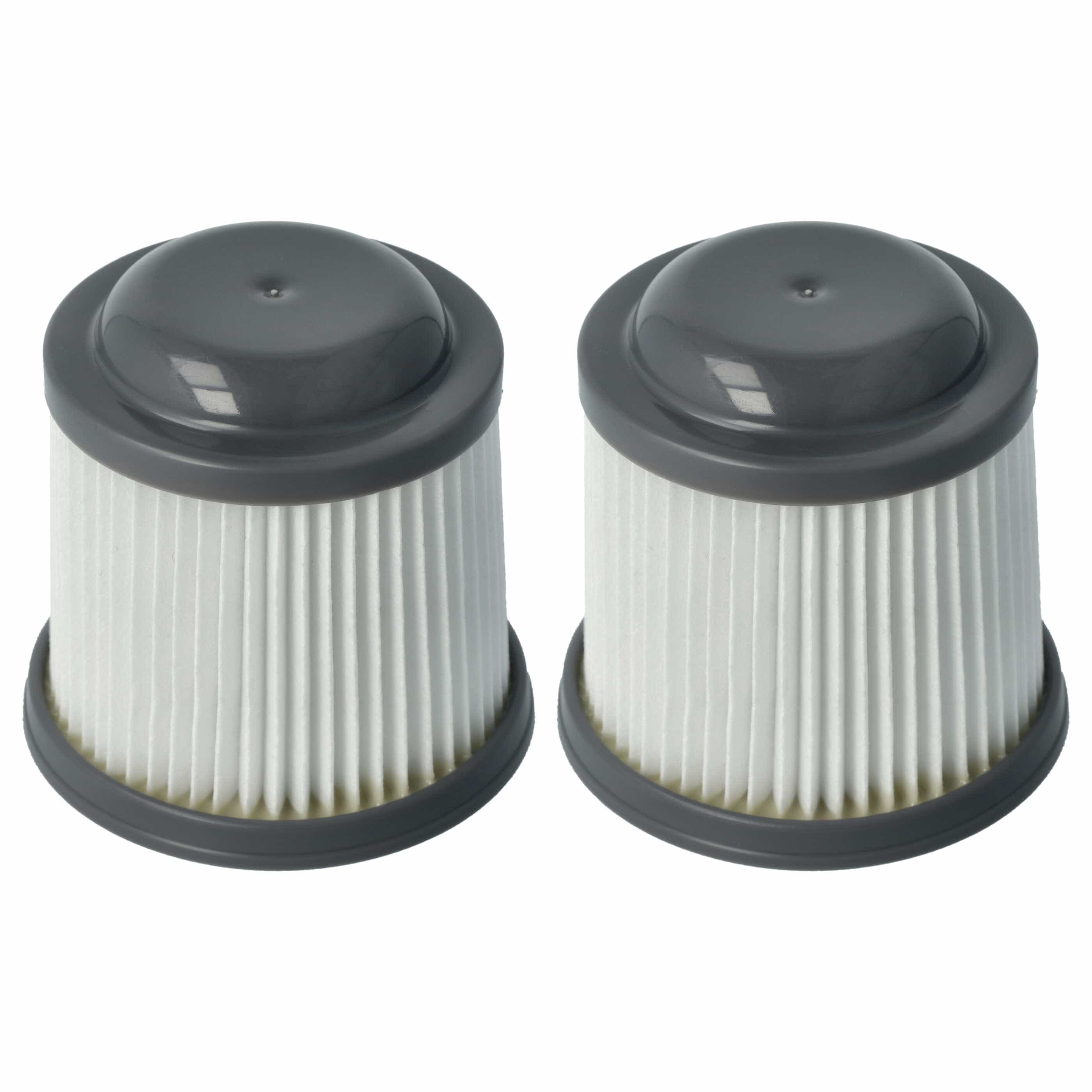 2x Filtercartridge filter replaces Black & Decker PVF110 for Black & Decker Vacuum Cleaner, black / white