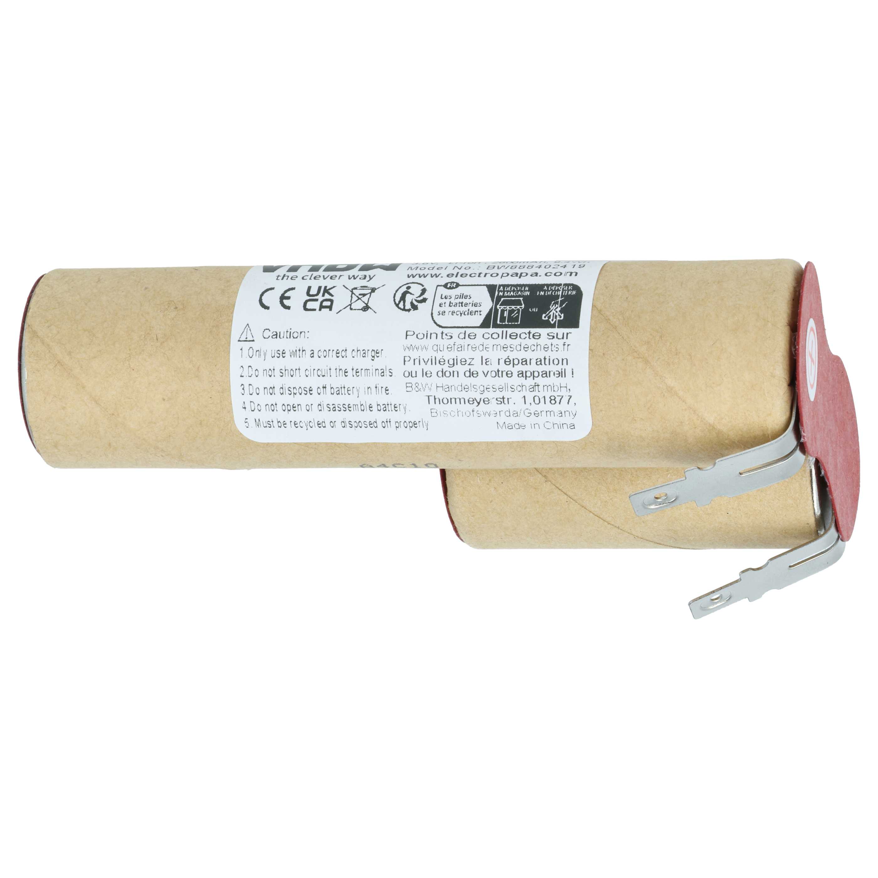Battery replaces Gardena Accu3 - 2600 mAh 3.6 V NiMH
