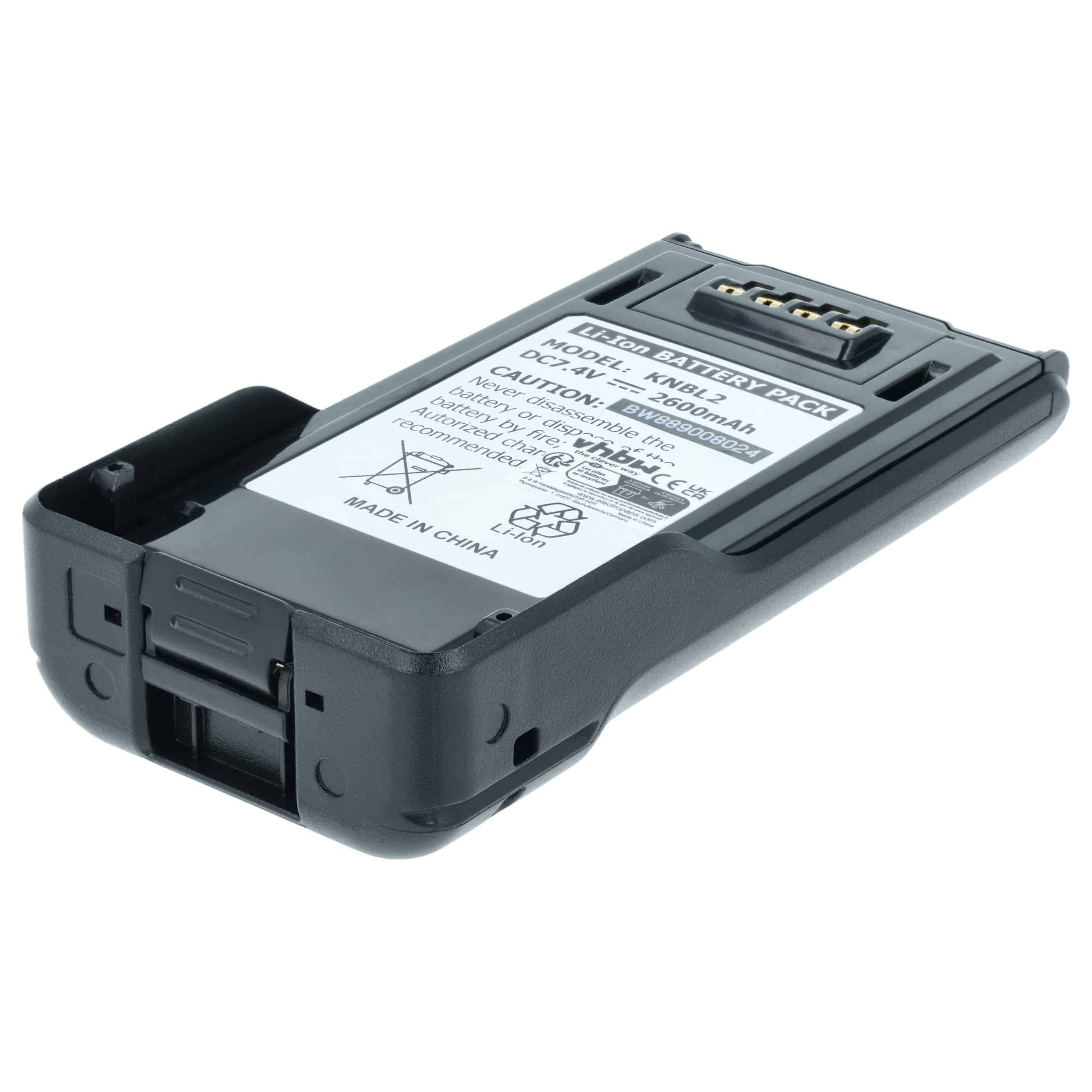 Radio 2x Battery replaces Kenwood KNB-L2M, KNB-L2, KNB-L1, KNB-LS5, KNB-L3M, KNB-L3 - 2600 mAh 7.4 V Li-Ion