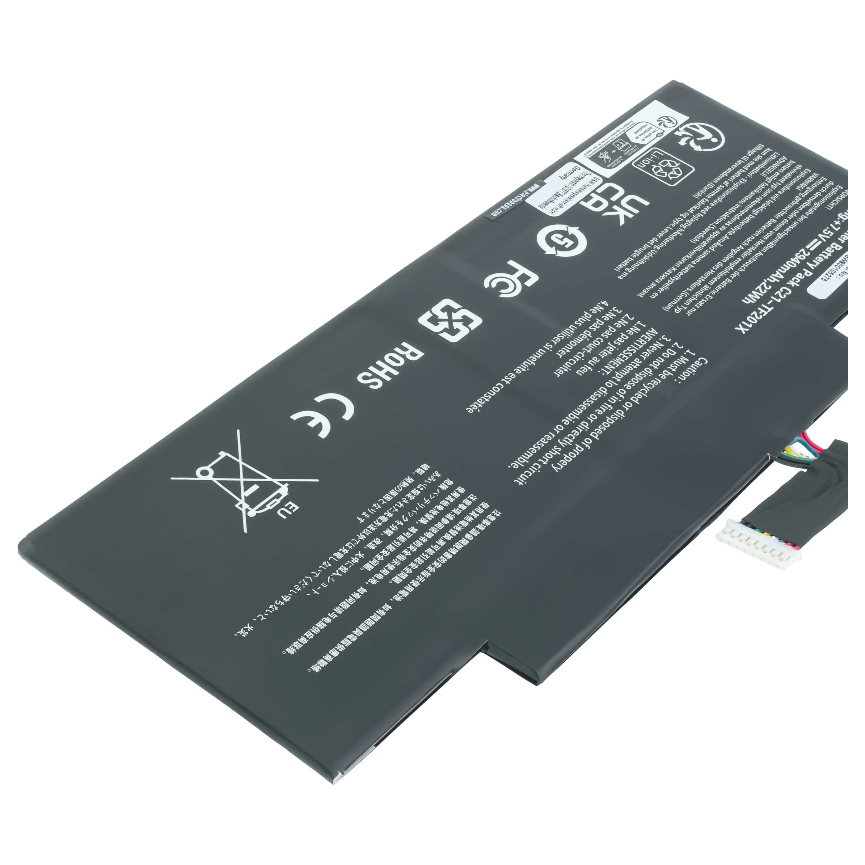 Batteria per tablet sostituisce Asus C21-TF201X - 2900mAh 7,5V Li-Poly