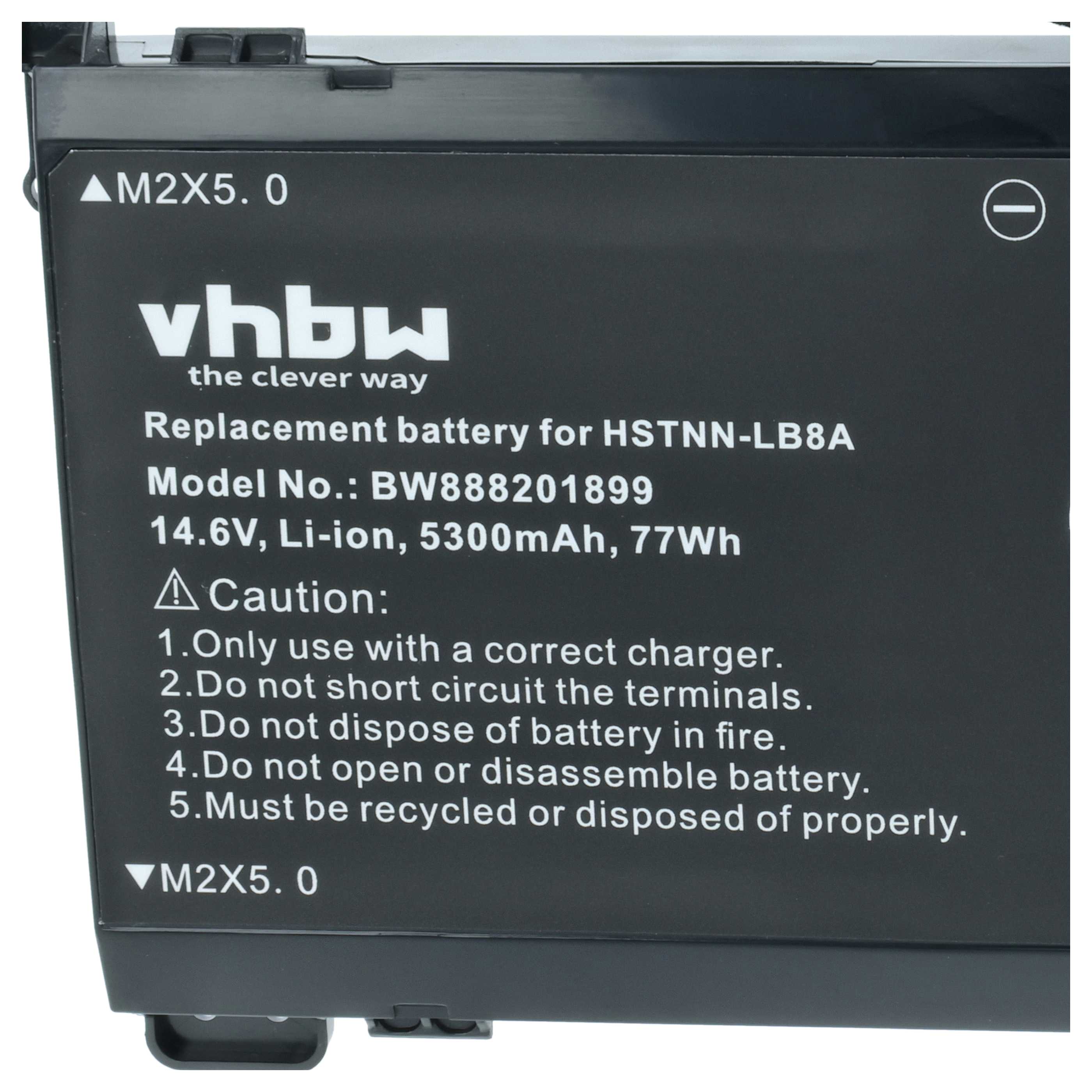 Akumulator do laptopa zamiennik HP 922753-421, 922752-421, 922976-855 - 5300 mAh 14,6 V Li-Ion, czarny