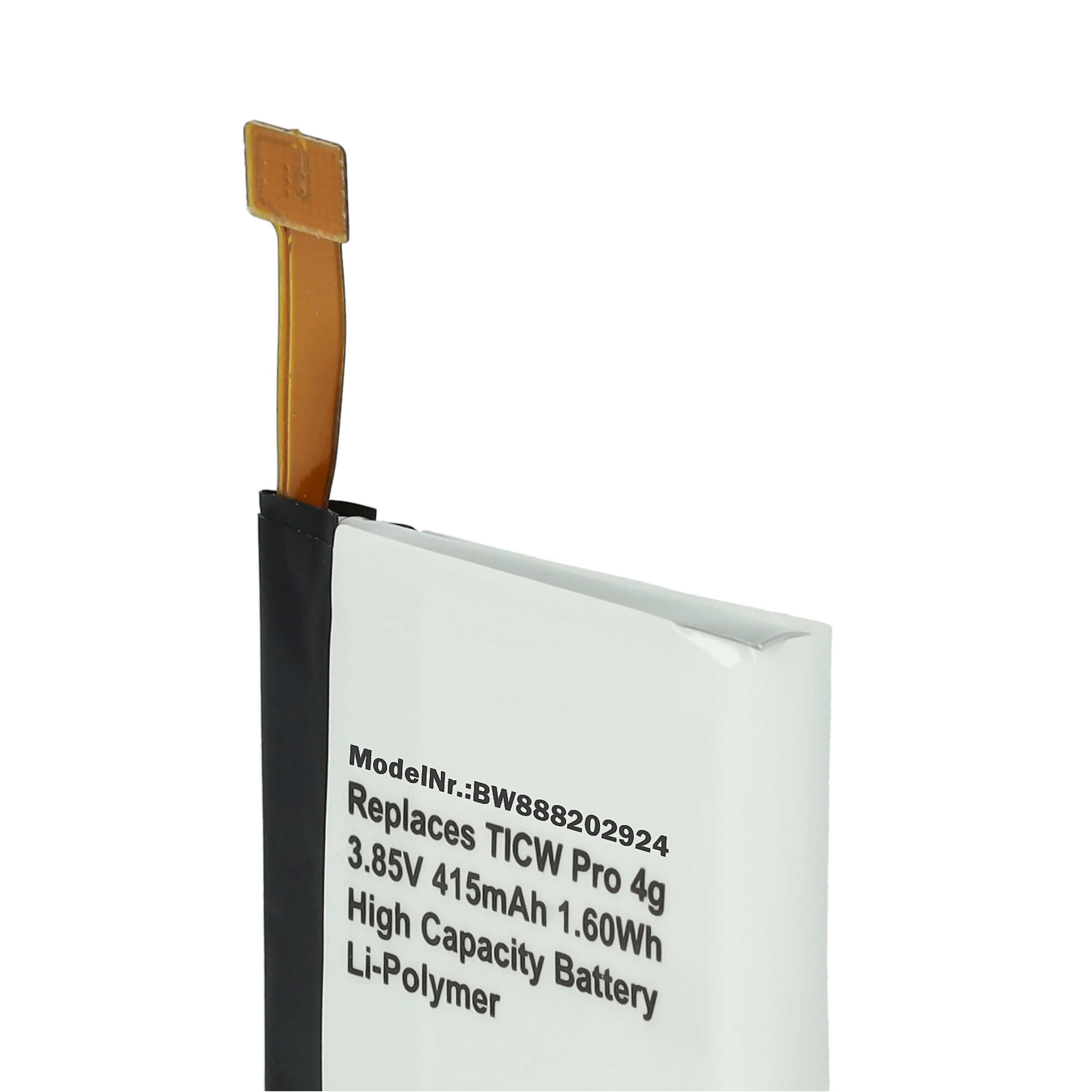 Batterie remplace TicWatch SP452929SF pour montre connectée - 415mAh 3,85V Li-polymère + outils