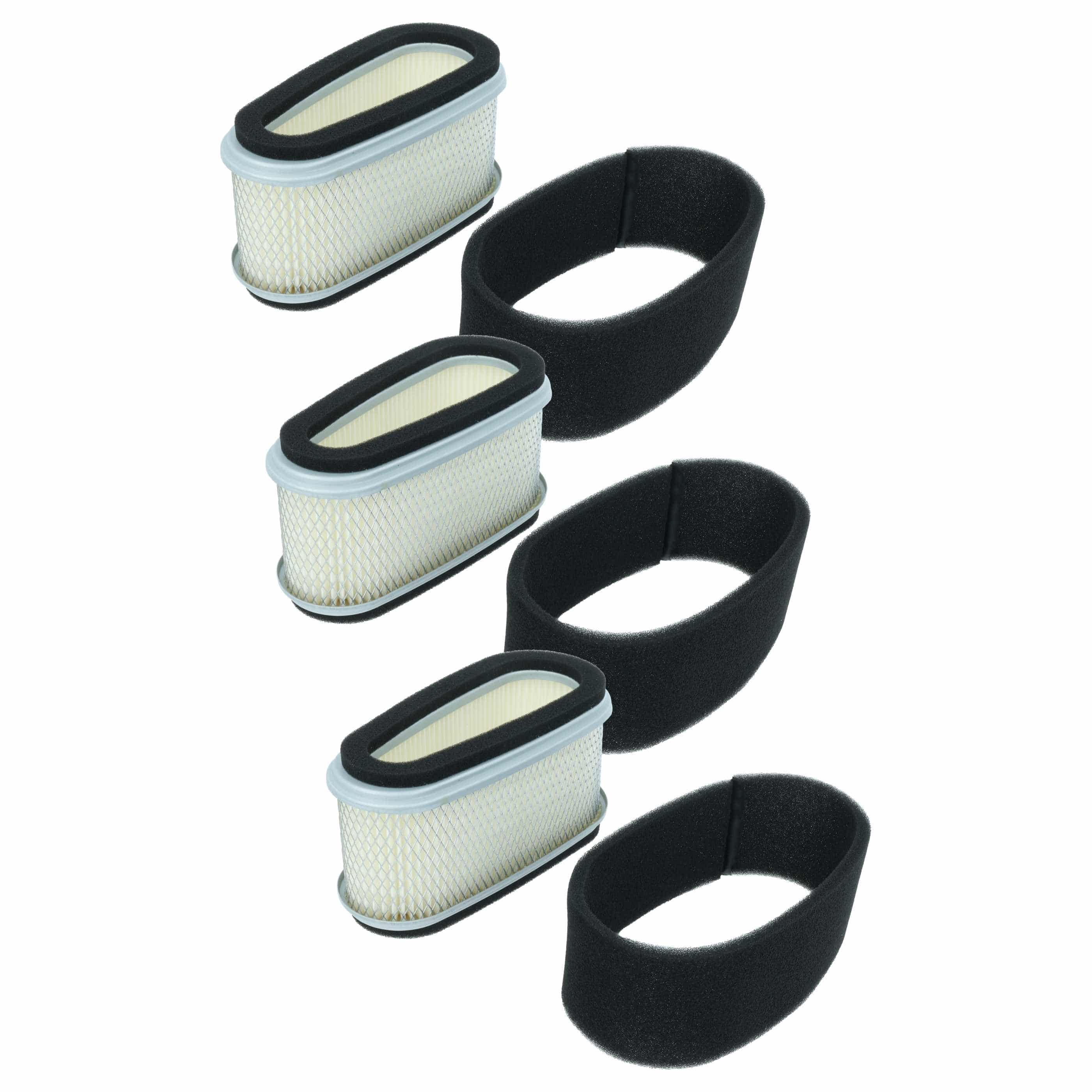 6x Filter as Replacement for 11013-2141, 11013-2110 - Filter Set (3x air filter, 3x pre-filter)