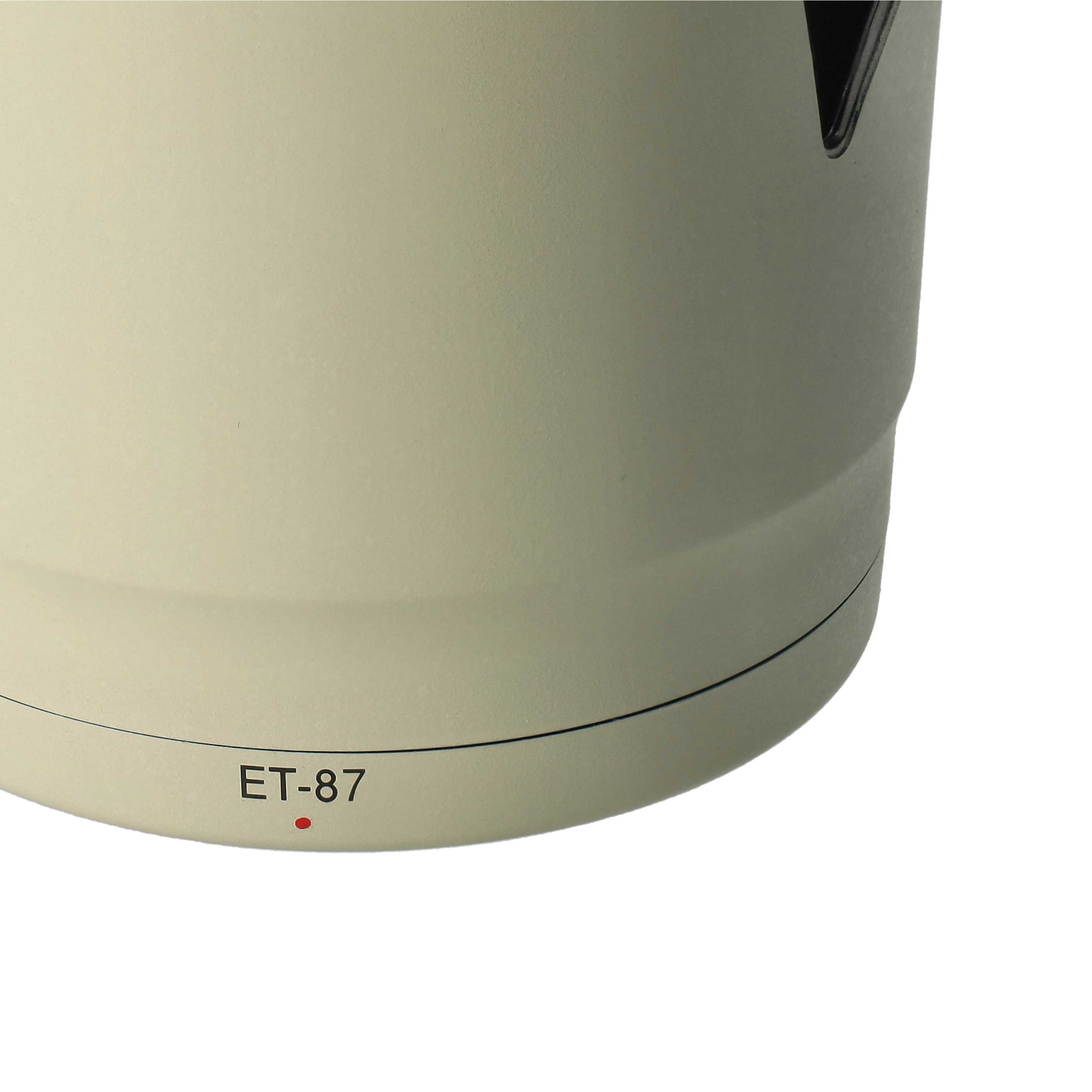 Lens Hood replaces Canon ET-87 for Canon Lens with 77 mm Diameter, plastic, white / grey