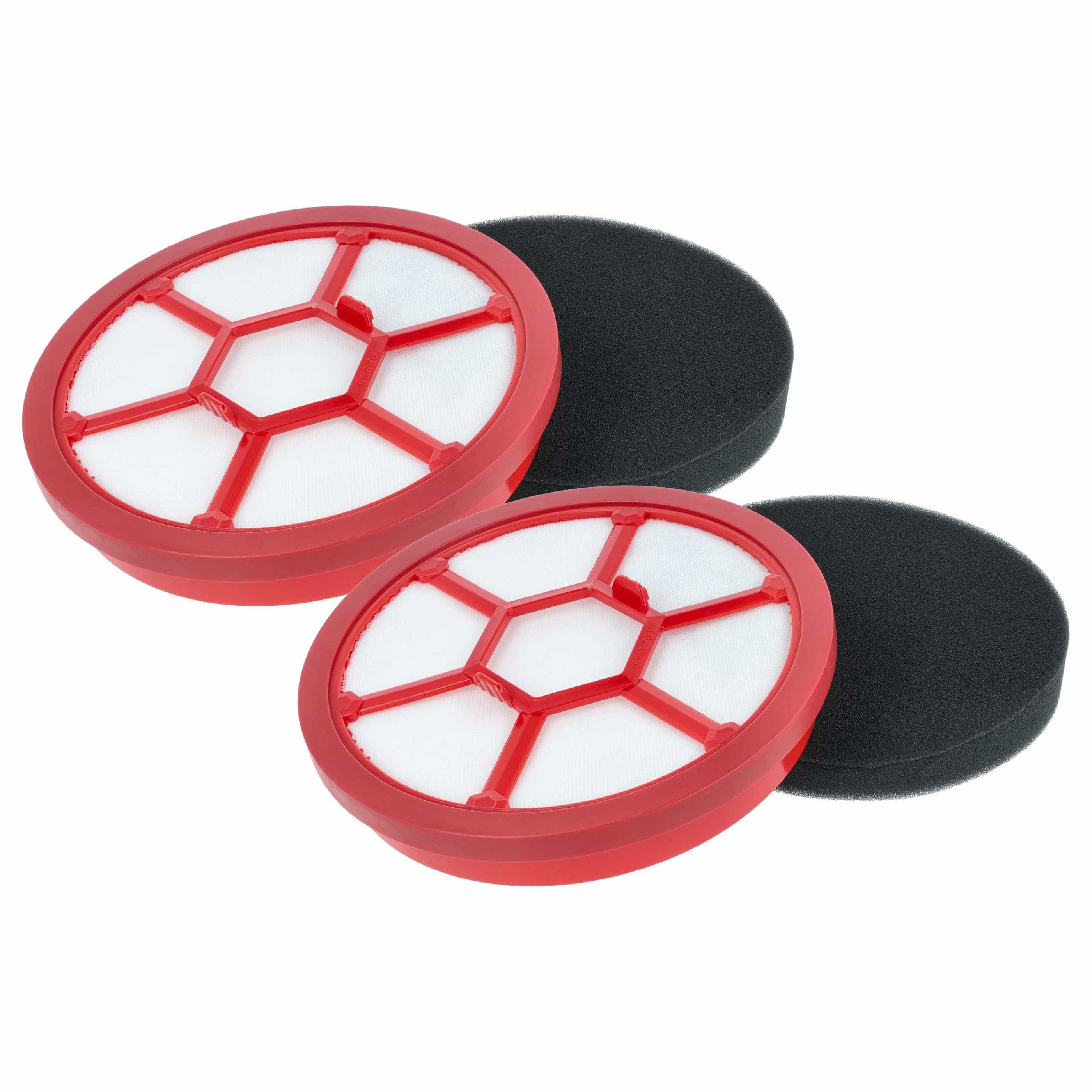 2x Filtermotor filter suitable for Dirt Devil Infinity Rebel Vacuum Cleaner, 15.3 x 15.3 cm