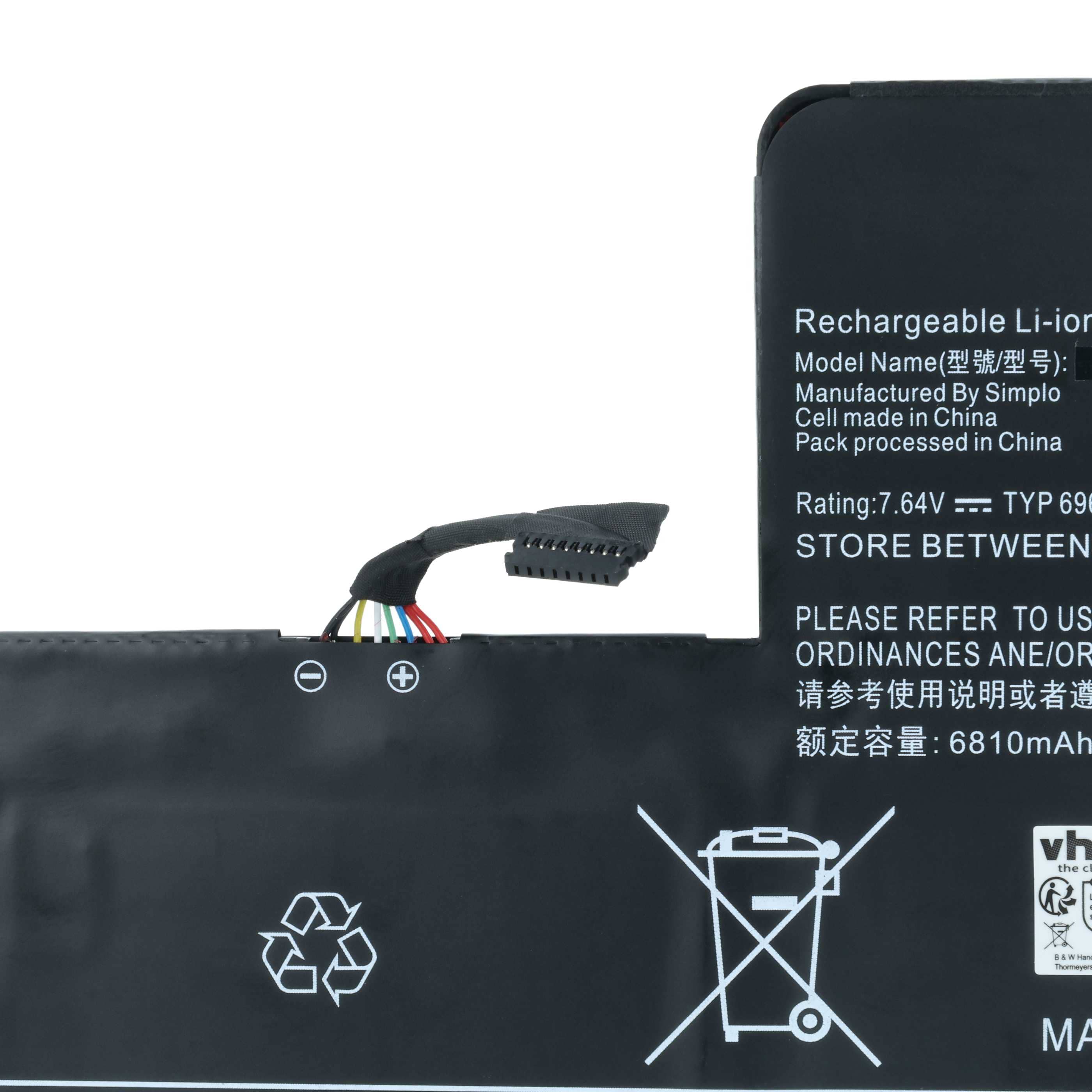 Akumulator do laptopa zamiennik Lenovo 5B10K90802, L15M4PC2, L15L4PC2, 5B10K90778 - 6960 mAh 7,64 V LiPo