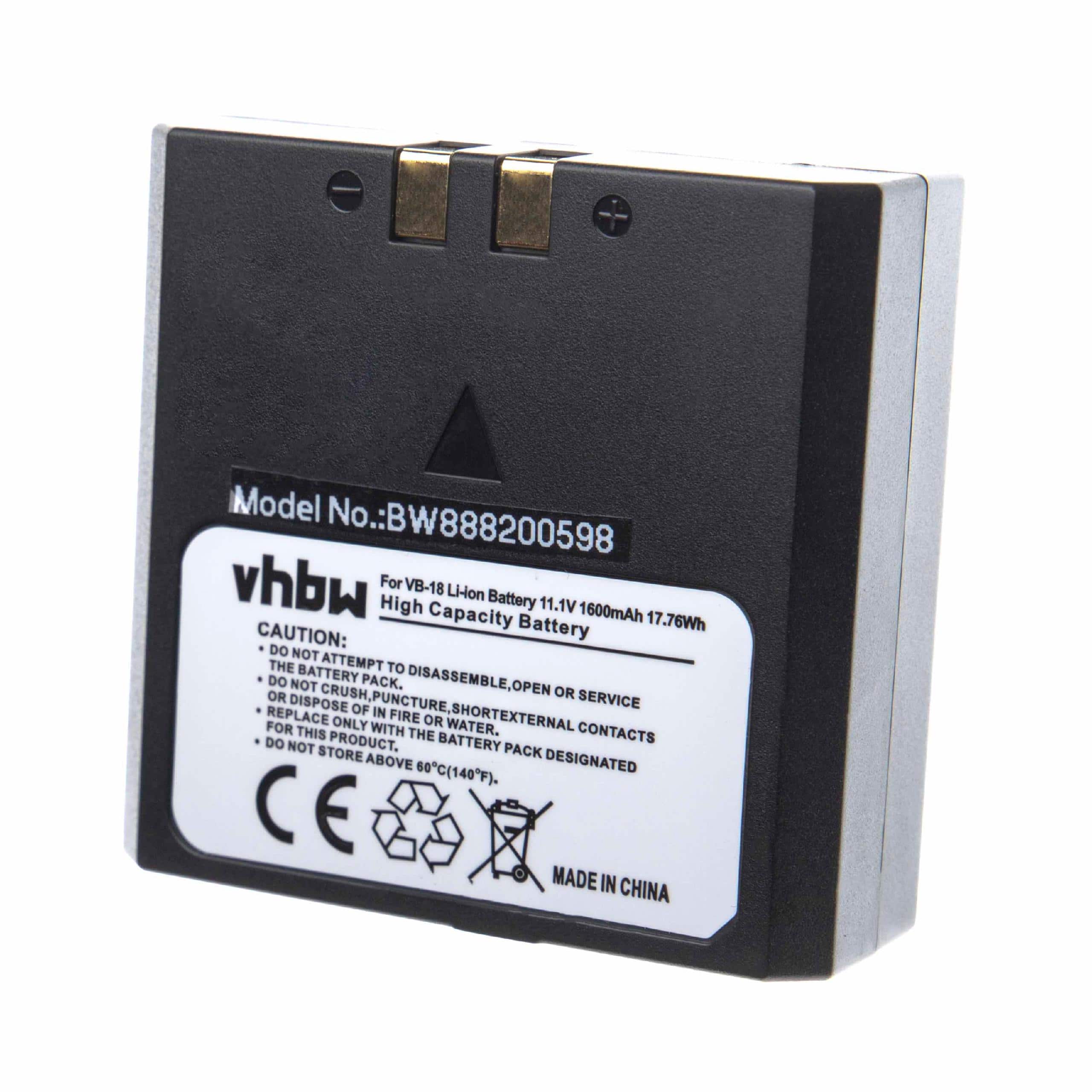 Batteria per flash per fotocamera sostituisce Flashpoint FPLFSMZLRB Godox - 1600mAh 11,1V Li-Ion