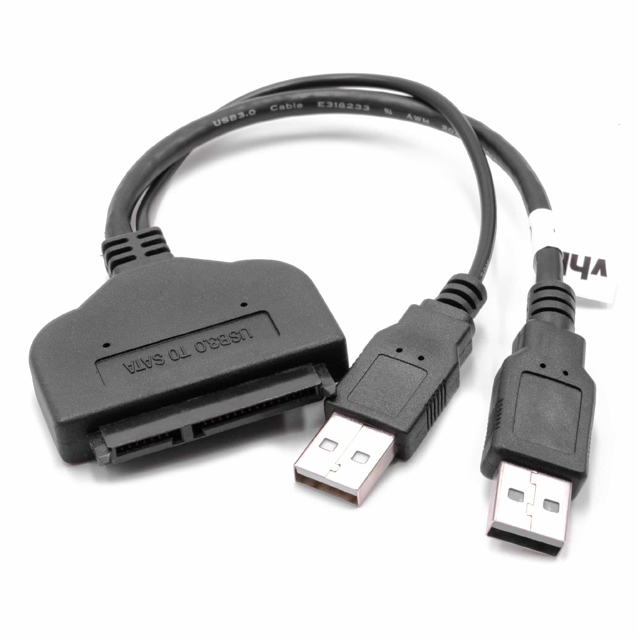 SATA III vers USB 3.0 Câble de raccordement pour disque dur HDD, SSD Plug & Play noir