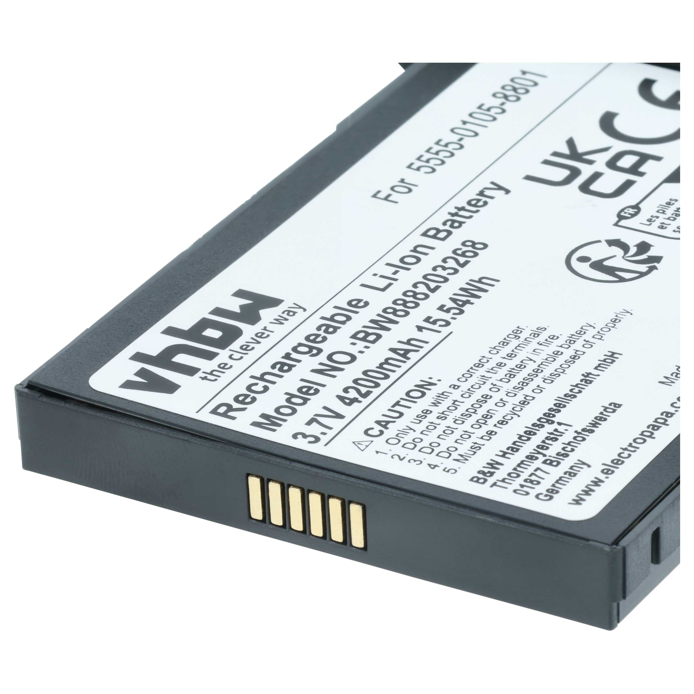 Handheld Computer 2x Battery replaces NCR Orderman 5555-0105-8801 - 4200mAh, 3.7V