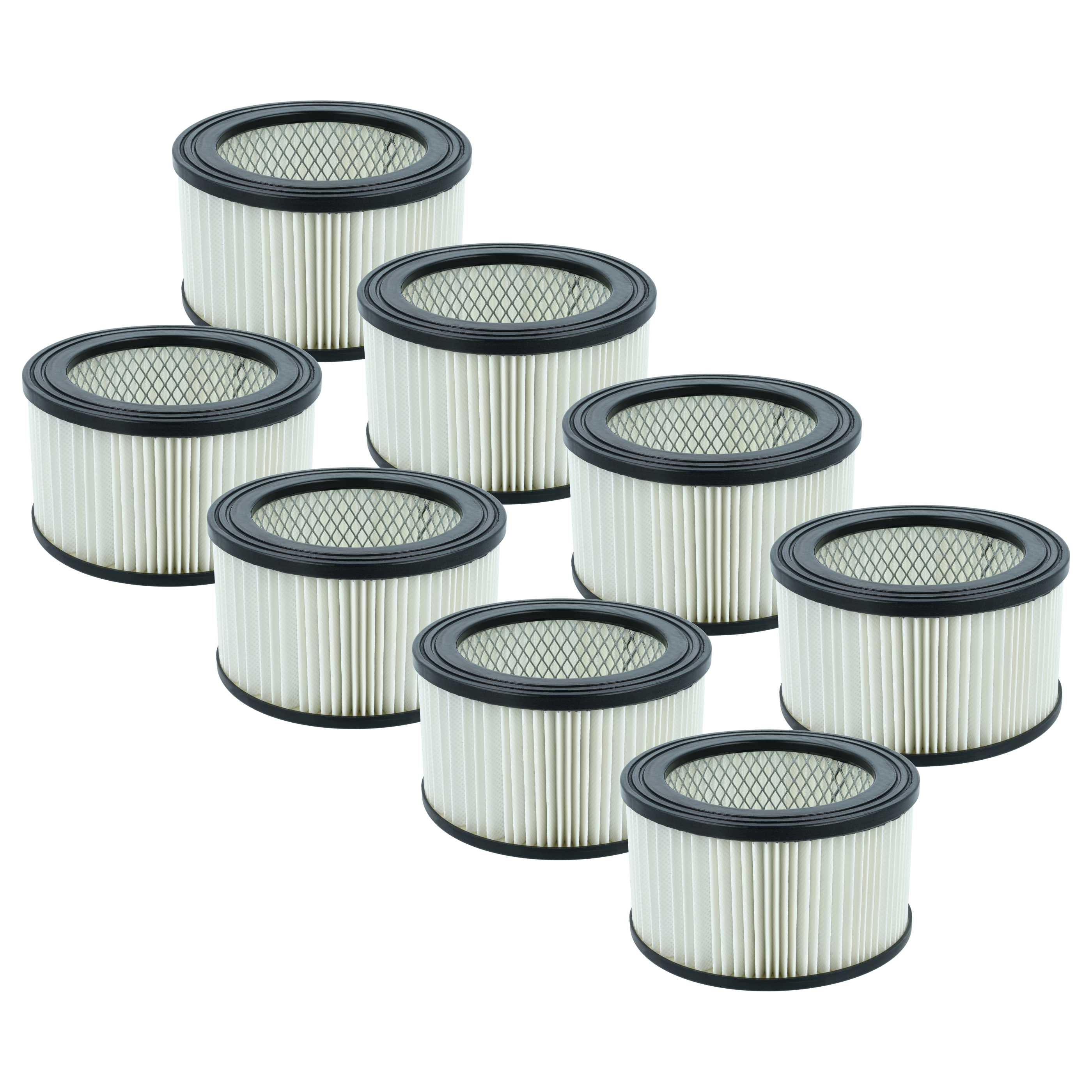 8x HEPA-Filter als Ersatz für Oxeo 760023 für PowerPlus Kaminsauger, schwarz / weiß