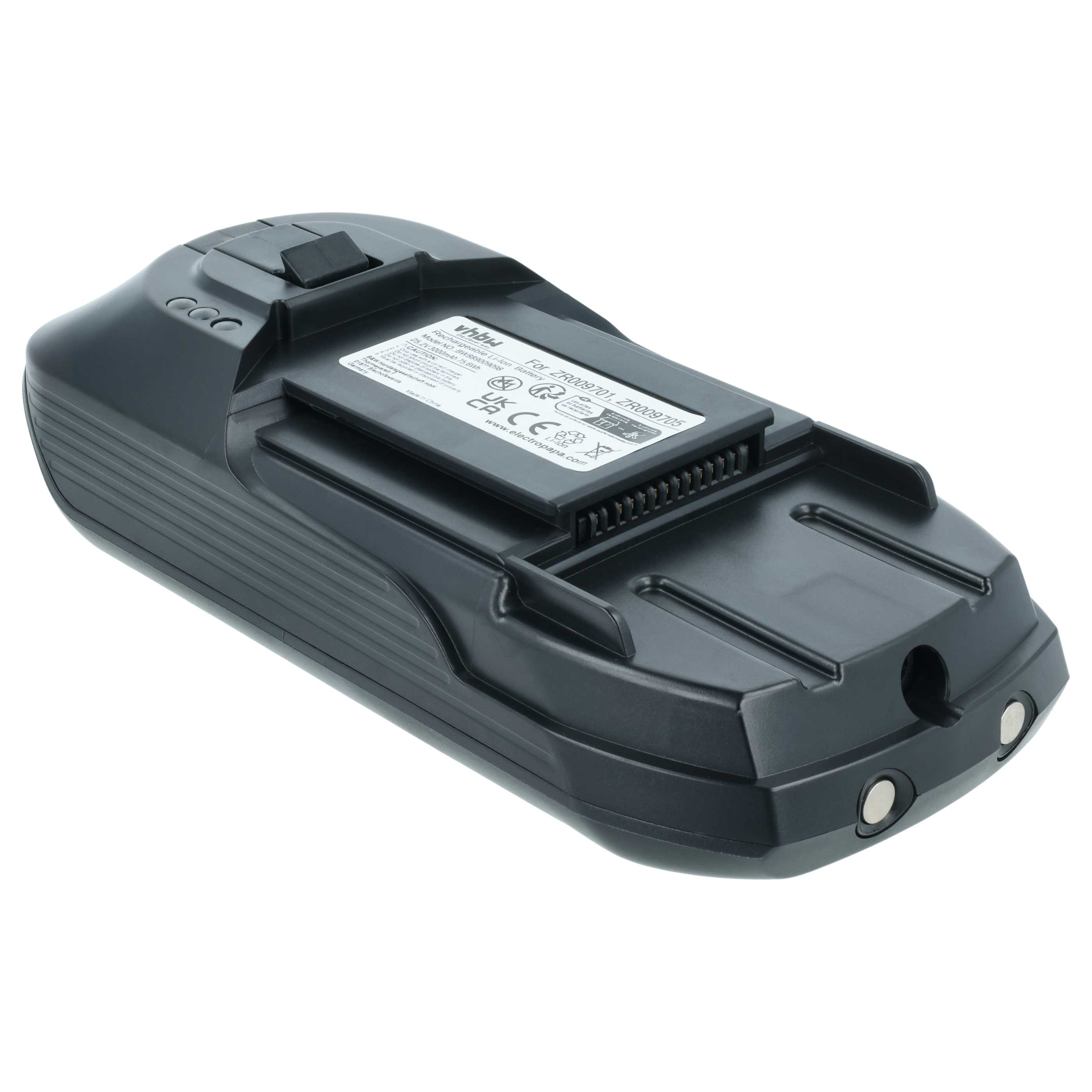Battery replaces Rowenta ZR009705, ZR009701 for Rowenta 3000mAh, 25.2V, Li-Ion