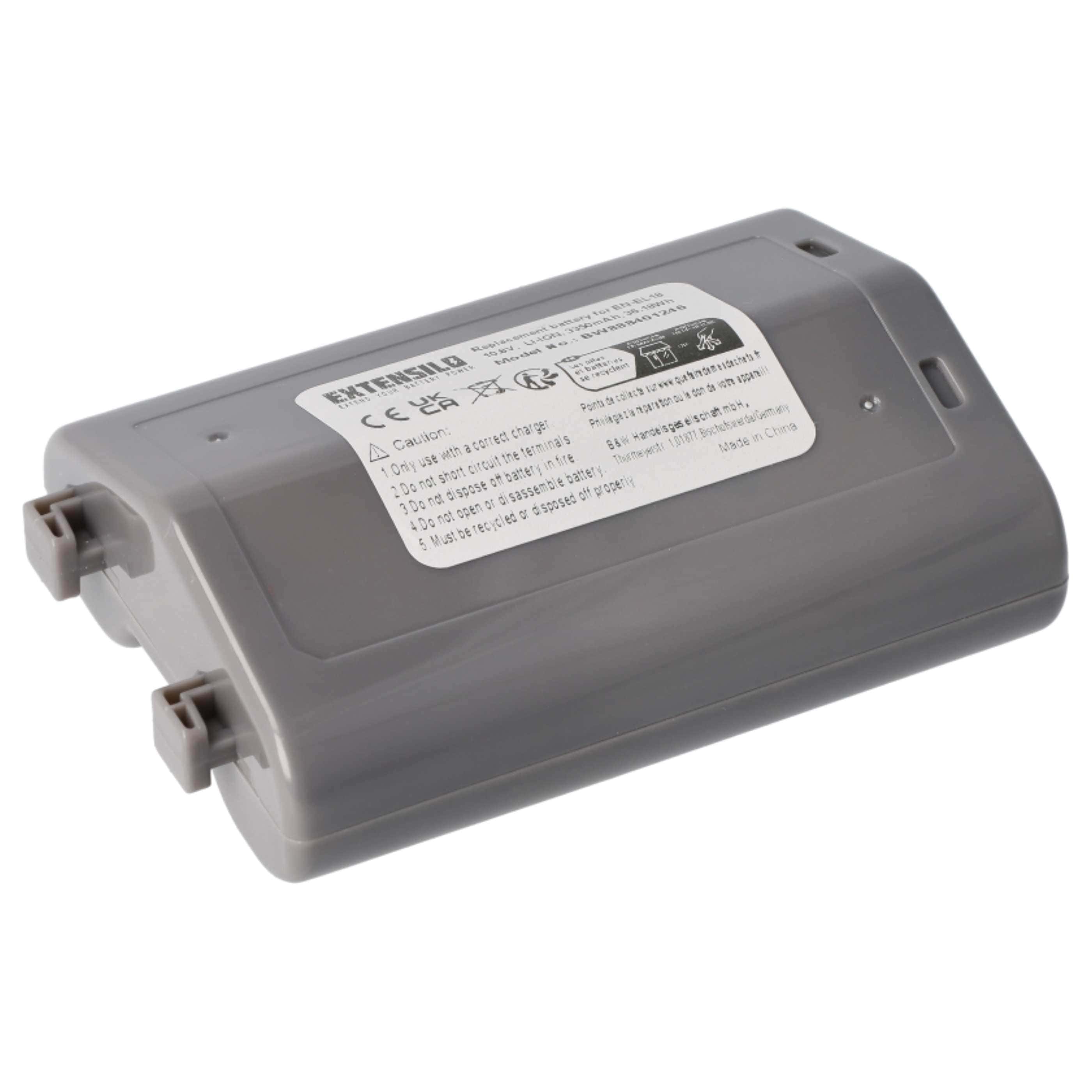 3x Battery replaces Nikon EN-EL18 - 3350mAh, 10.8V, Li-Ion