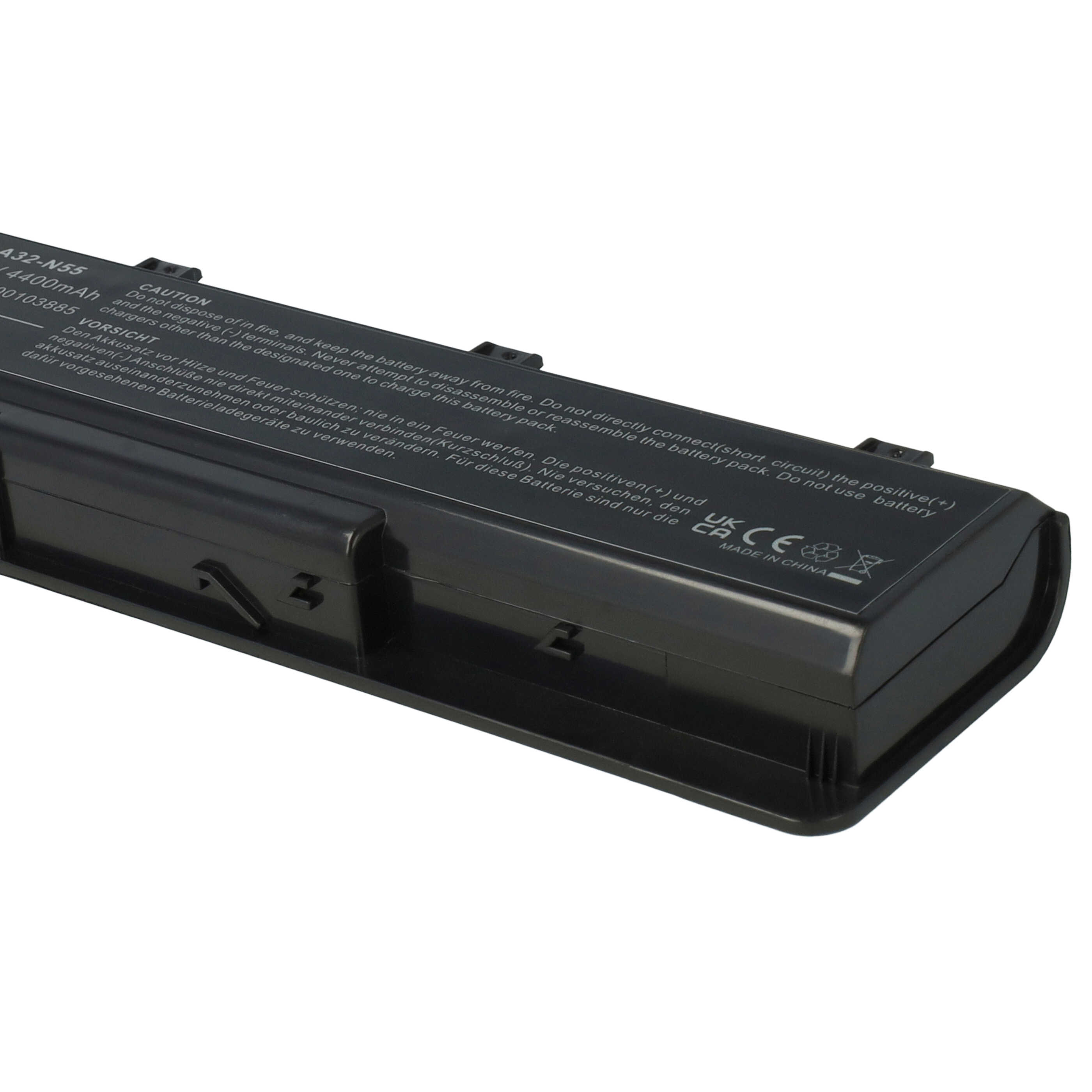 Batteria sostituisce Asus 07G016HY1875, A32-N55 per notebook Asus - 4400mAh 11,1V Li-Ion nero