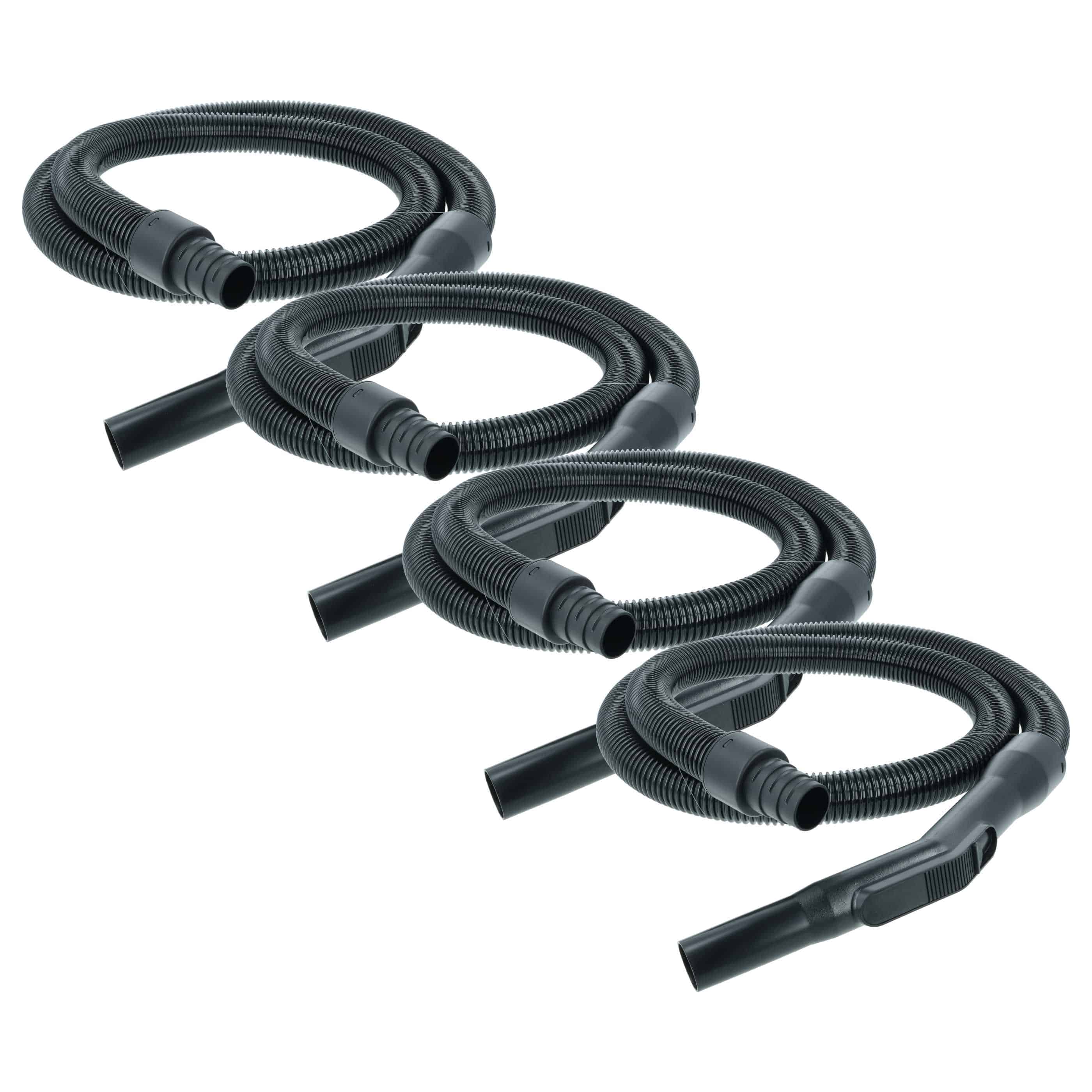 4x Hose suitable for vacuum cleaner - with Handle, 1.8m - 32 mm, 35 mm, 38 mm Connector