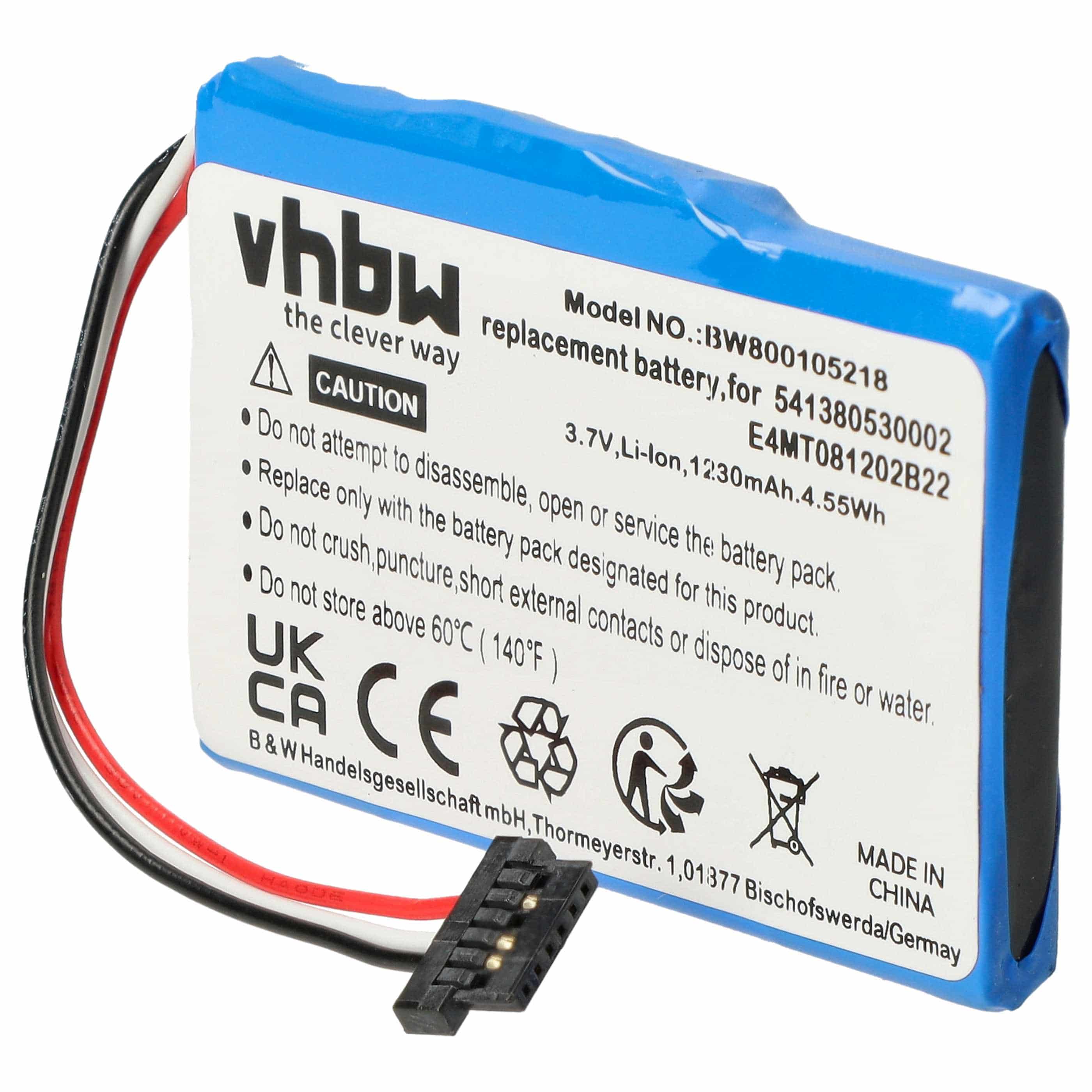 Akumulator do nawigacji GPS zamiennik Navigon 541380530002, BP/LP1200/11/B0001 MX - 1200 mAh 3,7 V Li-Ion