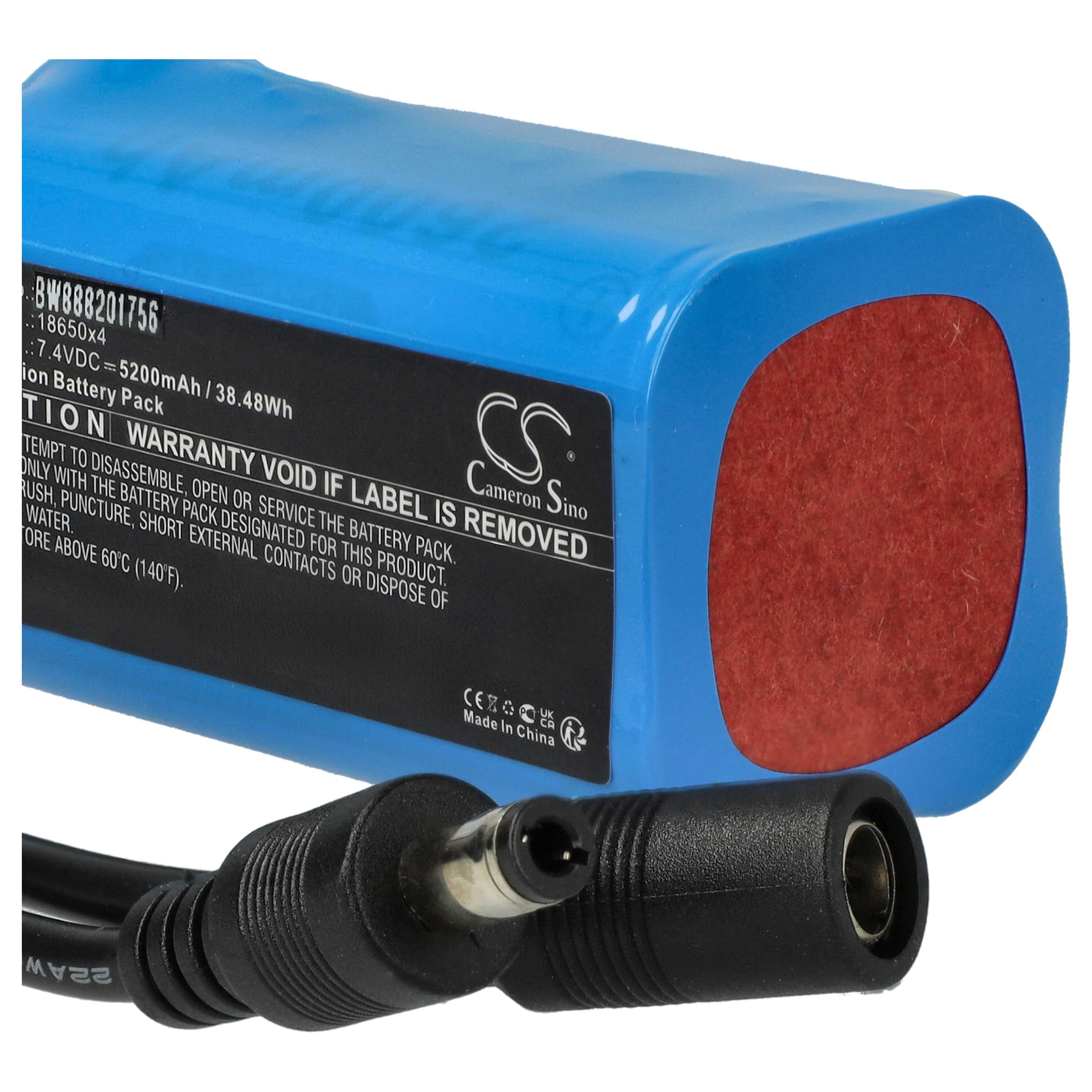 Batterie lampe à vélo, phare - 5200mAh 7,4V Li-ion