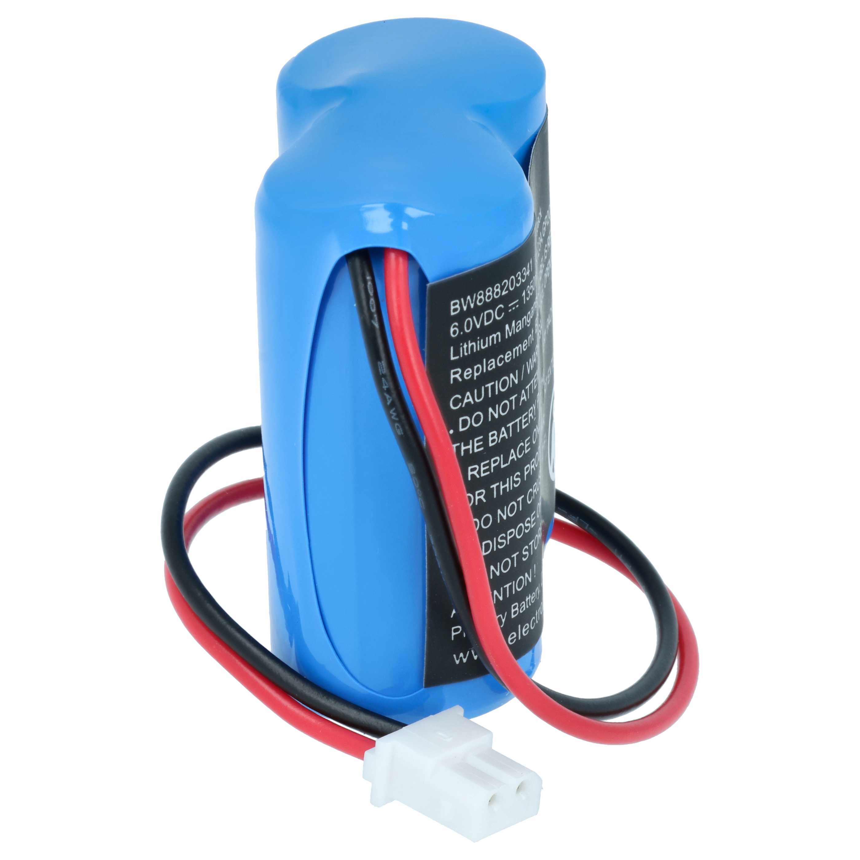 Batería reemplaza Visonic 103-302915, 103-302891 para detector con sensor PIR (1350 mAh, 6 V, Li-MnO2)
