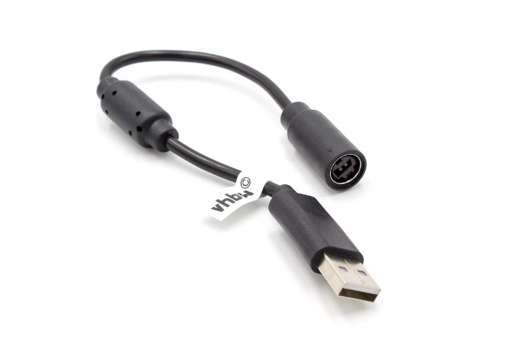 vhbw USB-Adapter-Kabel Breakaway Kabel mit Stolperschutz - schwarz
