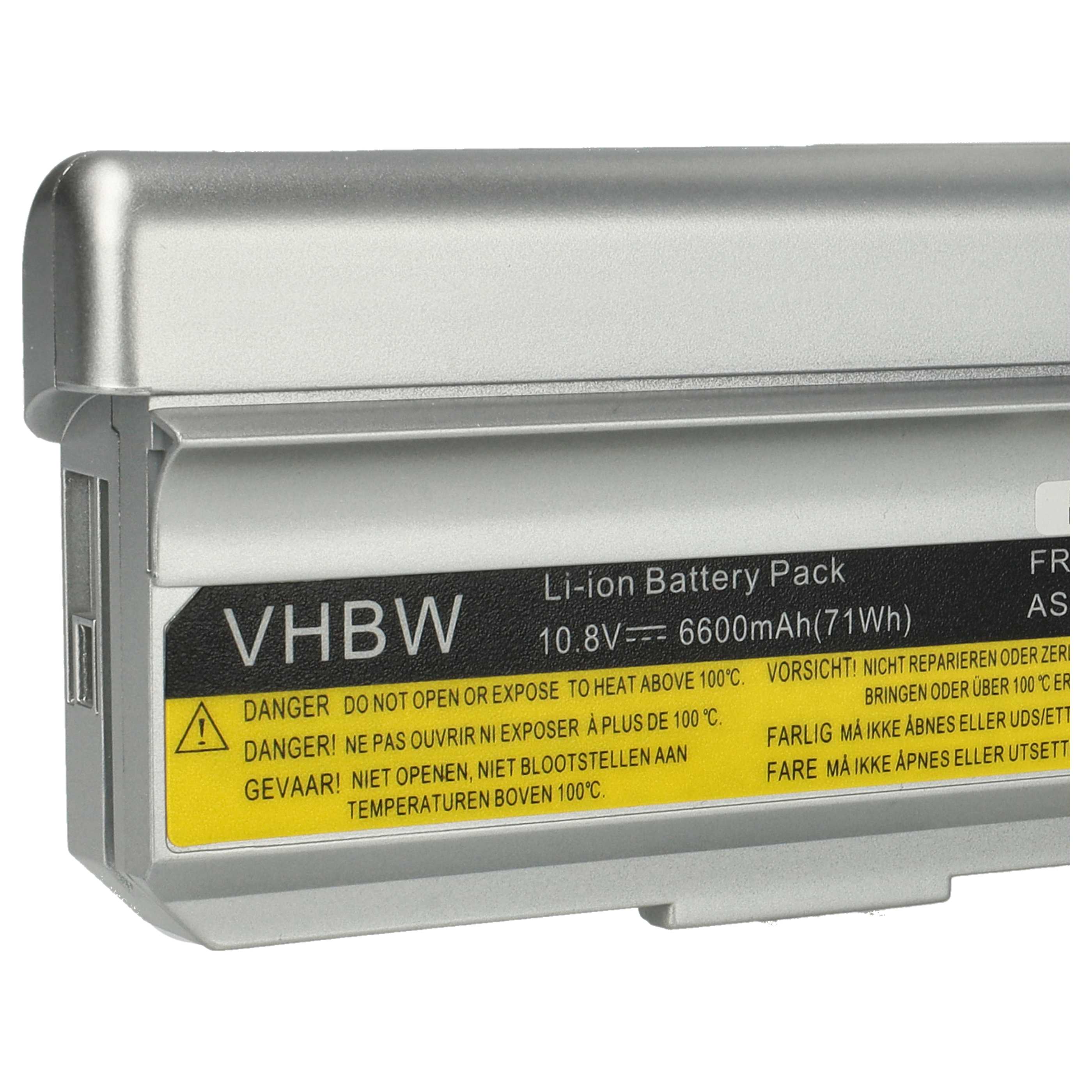 Akumulator do laptopa zamiennik Lenovo 40Y8317, 40Y8322, 40Y8315 - 6600 mAh 10,8 V Li-Ion, srebrny