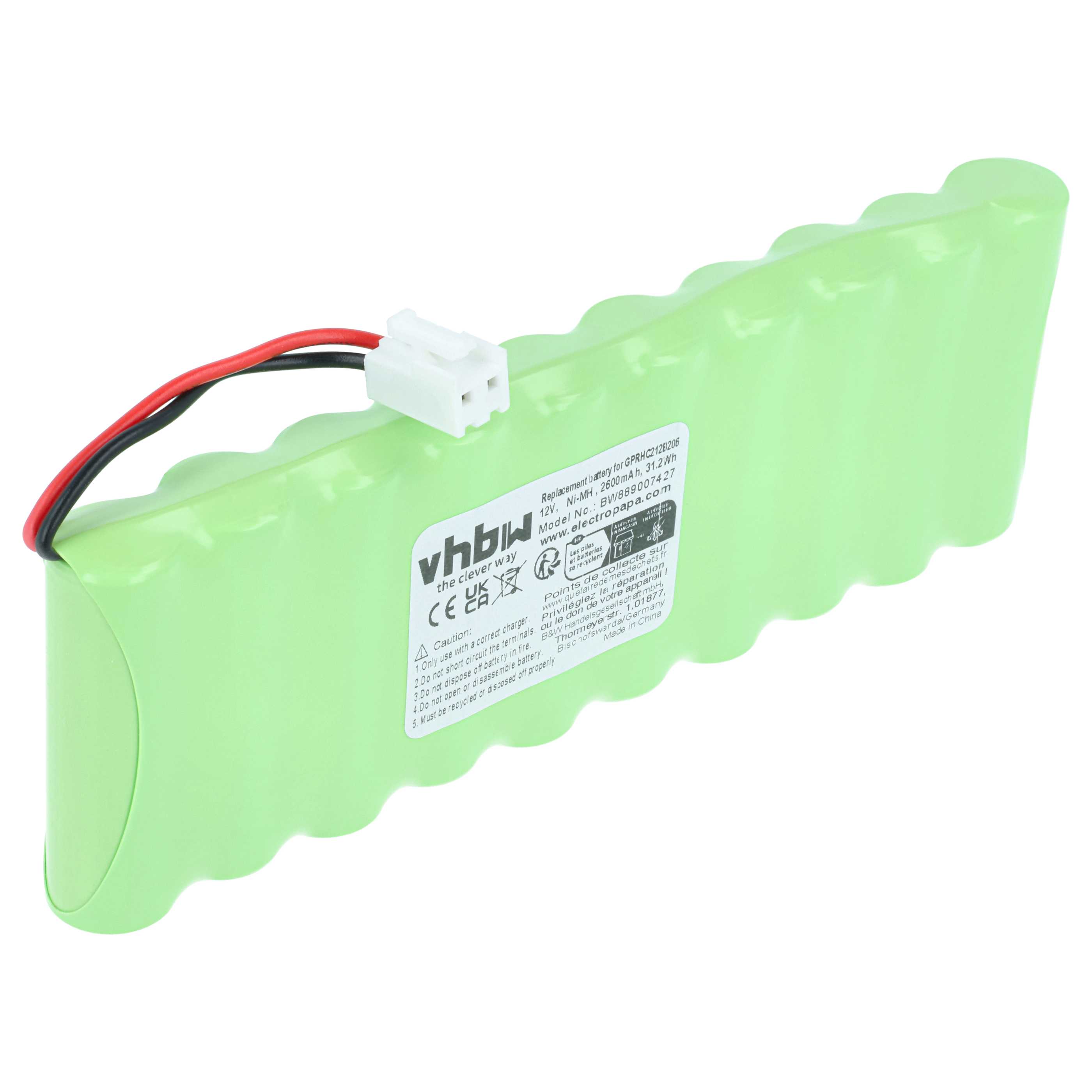 Fensterrollladen-Akku als Ersatz für Ansmann 2412-3011 für Roto - 2600mAh 12V NiMH