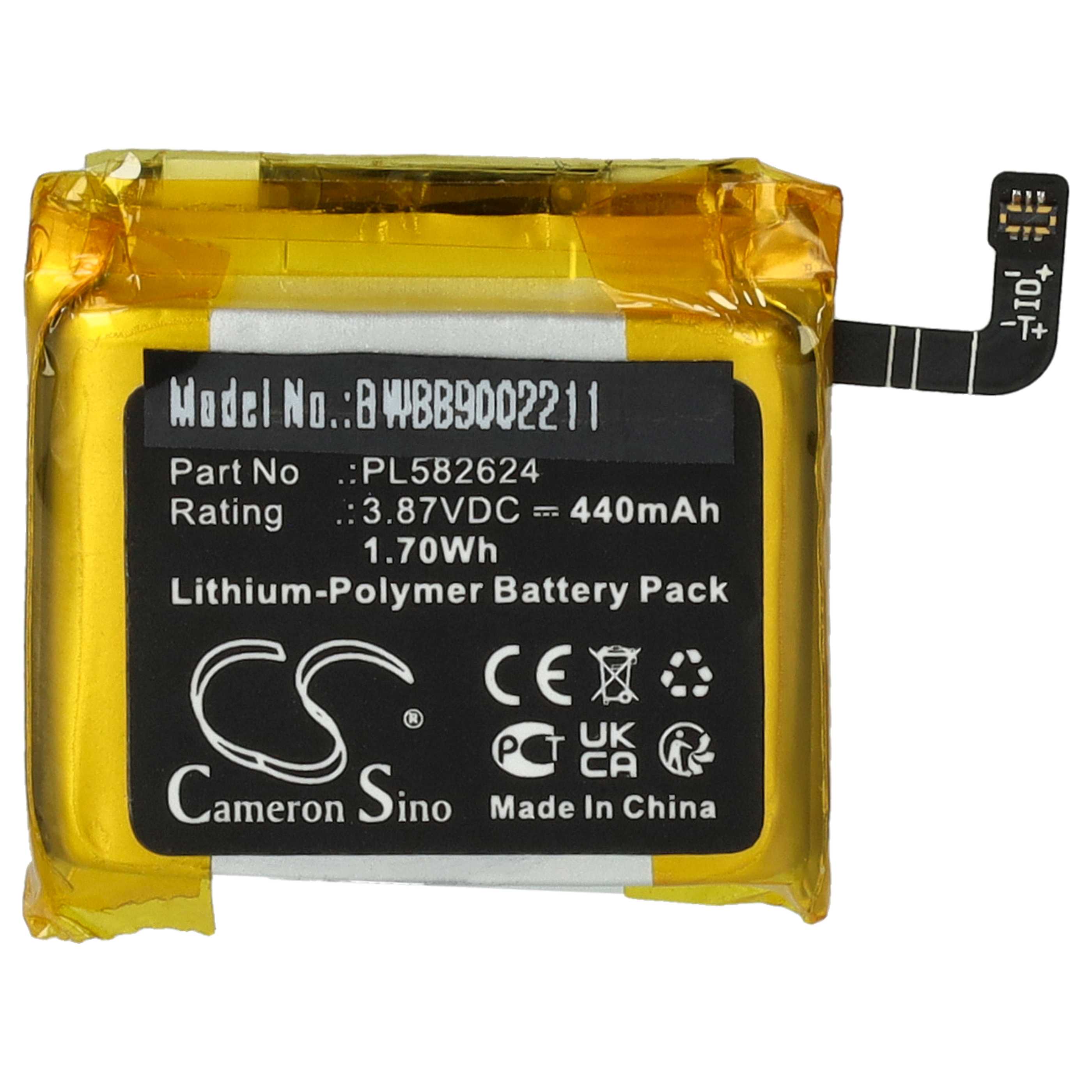Smartwatch-Akku als Ersatz für Amazfit PL582624 - 440mAh 3,87V Li-Polymer