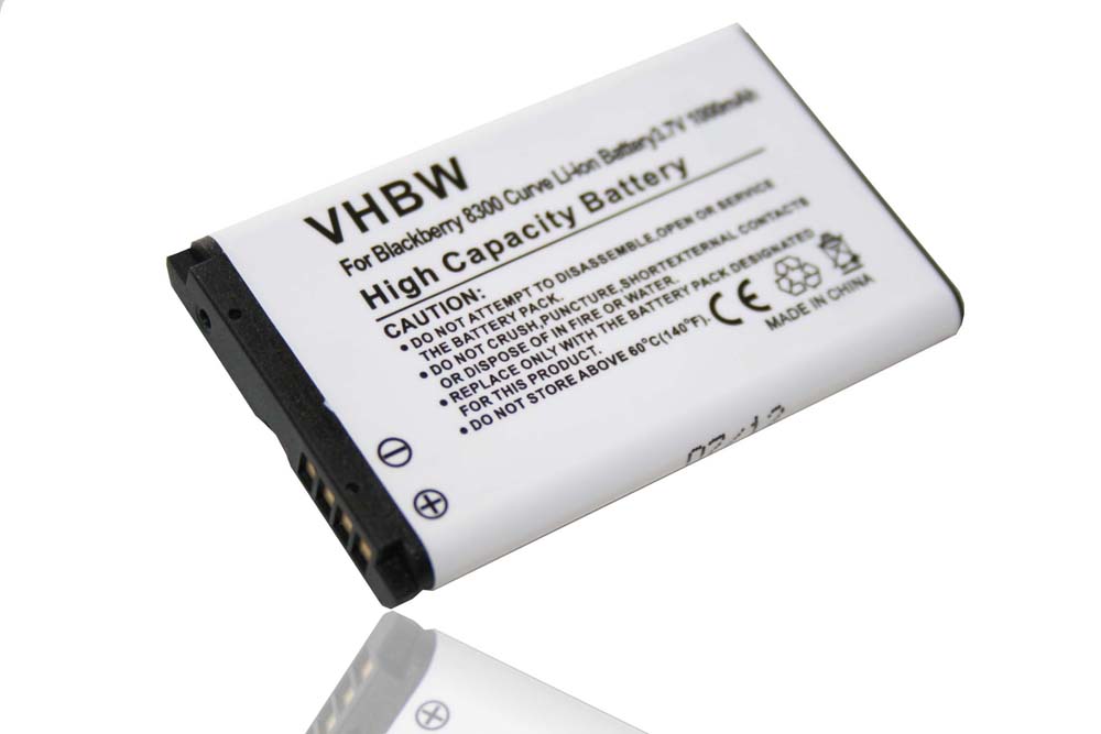 Batterie remplace BlackBerry BAT-06860-003, ACC-06860-304 pour téléphone portable - 1000mAh, 3,7V, Li-ion