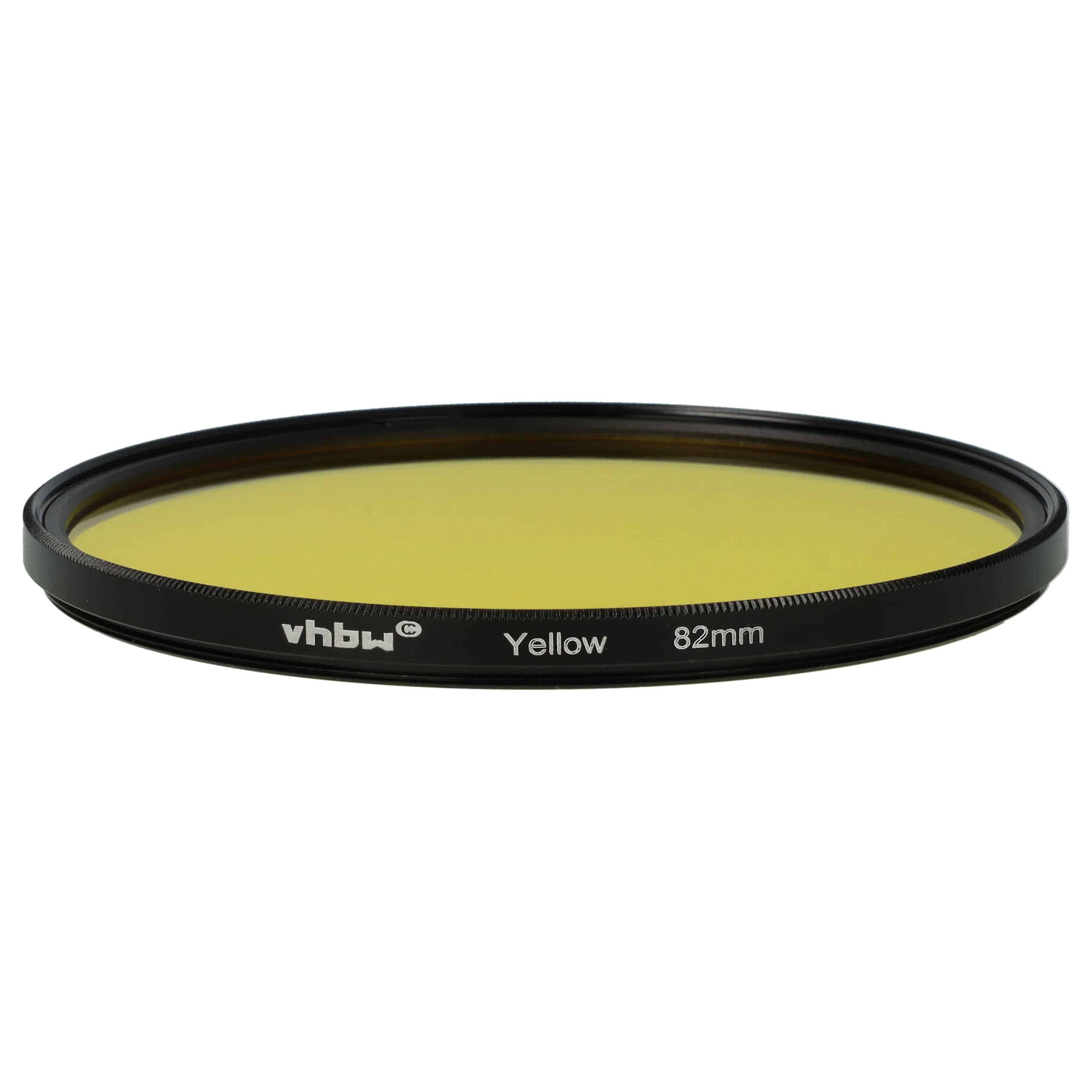 Filtre de couleur jaune pour objectifs d'appareils photo de 82 mm - Filtre jaune